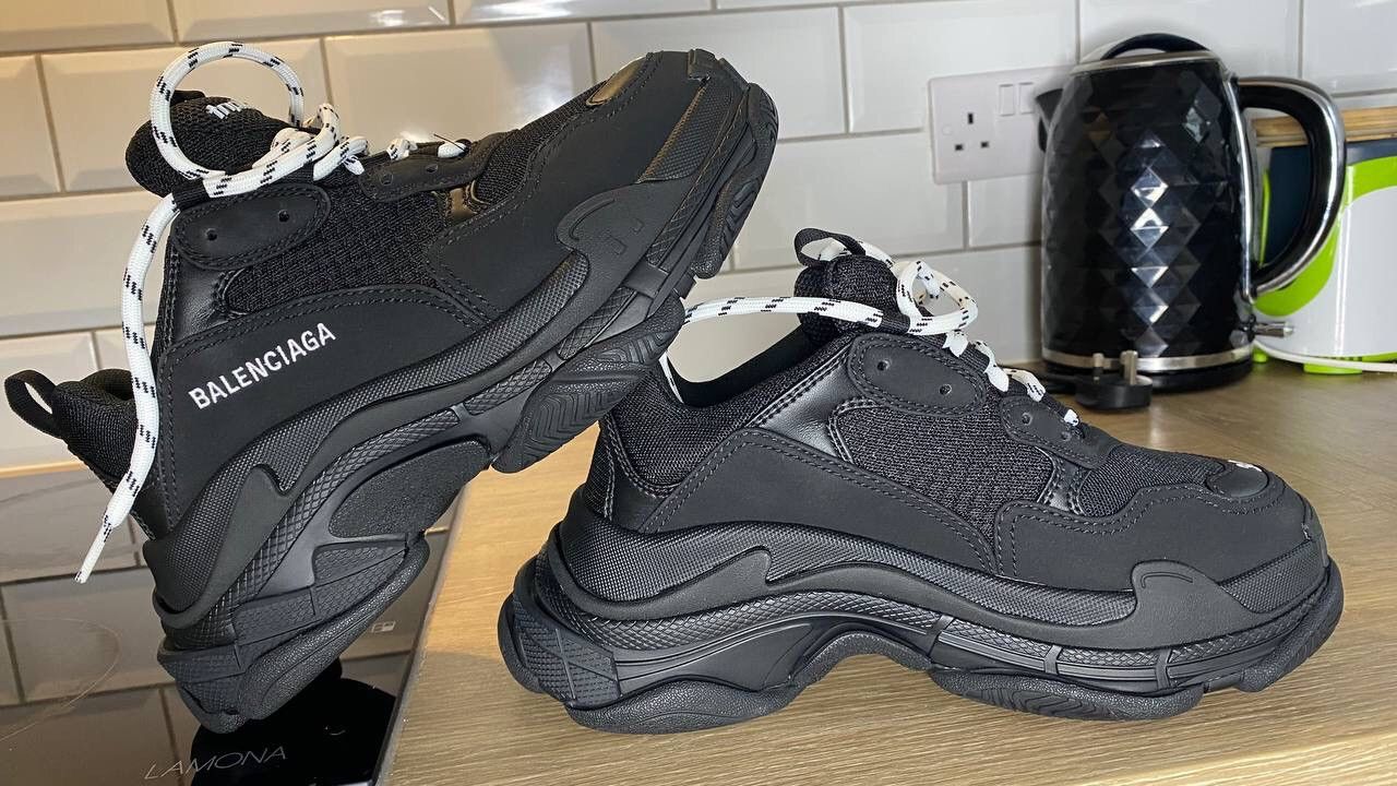 Balenciaga Balenciaga Triple S Black Size US 8 / IT 38 - 3 Thumbnail