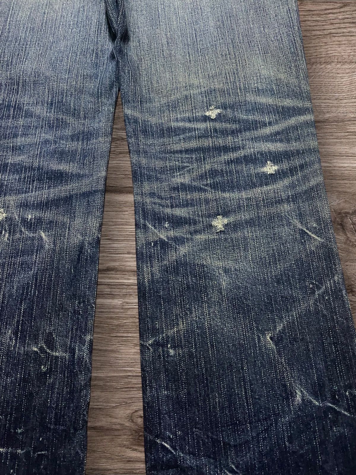 If Six Was Nine Vintage Japan Brand Made in Nippon Thunder Distressed Slim Size US 30 / EU 46 - 10 Thumbnail