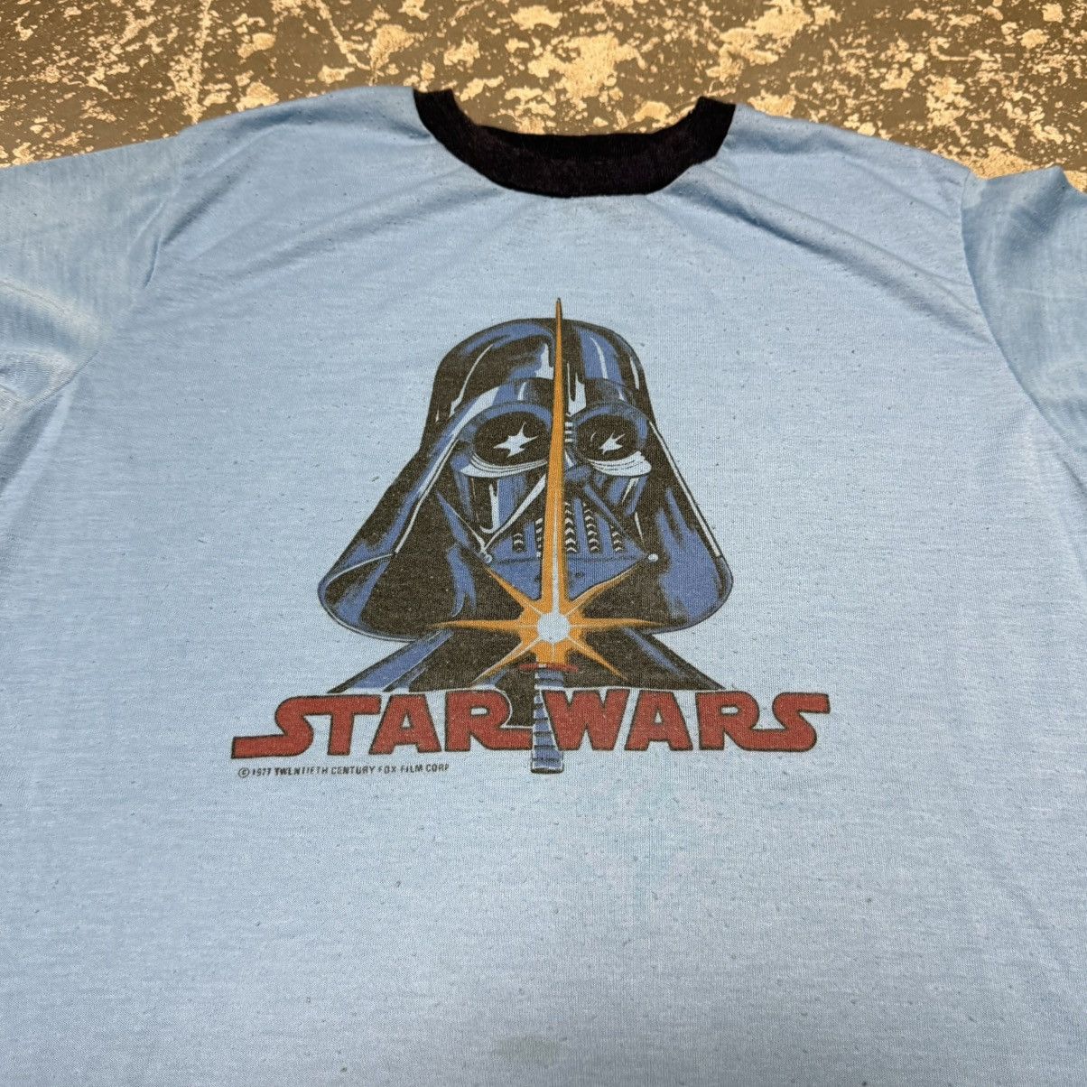 Star Wars True Vintage Star Wars Darth Vader 1977 Baby Blue Long Sleev Size US L / EU 52-54 / 3 - 9 Thumbnail