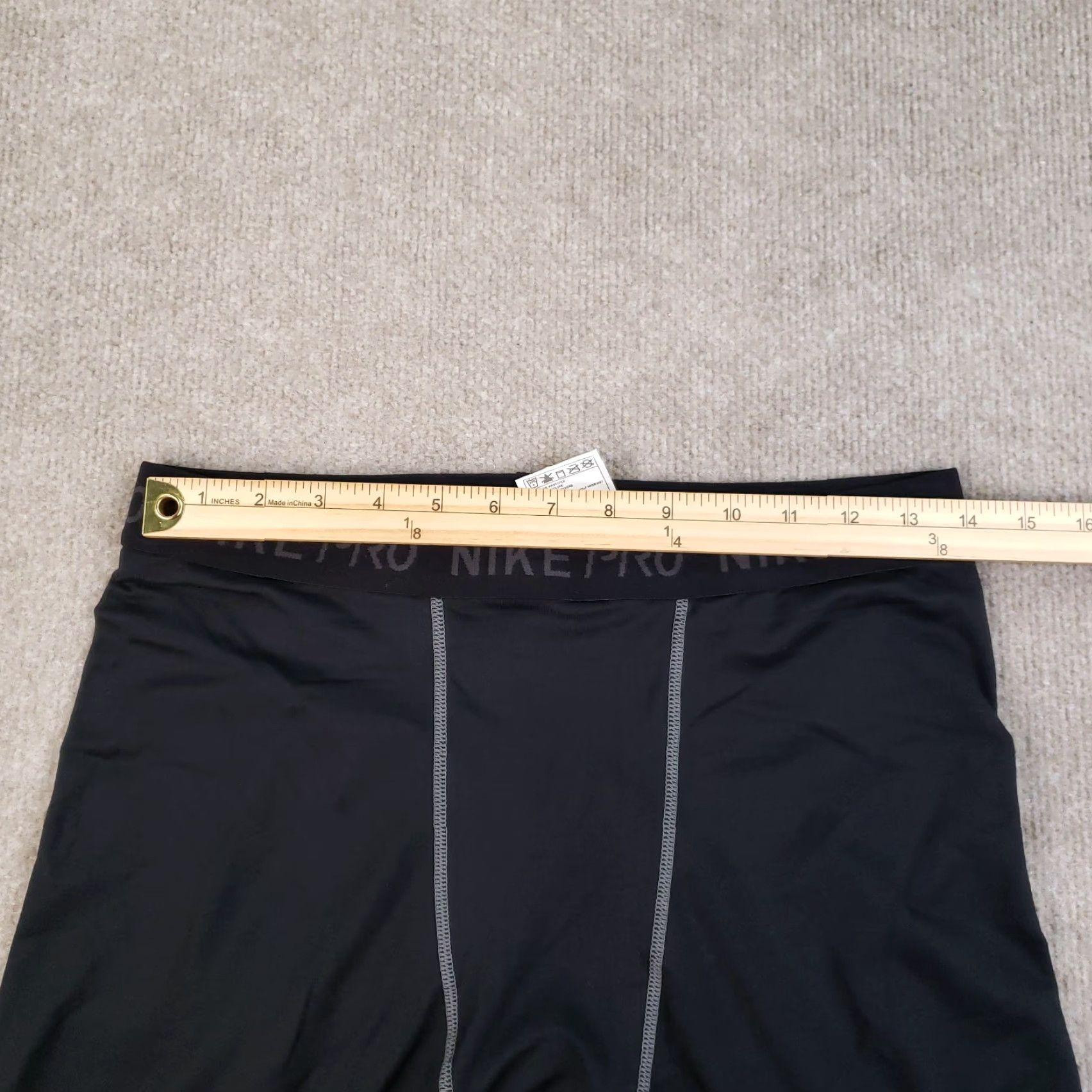Nike VINTAGE Nike Pro Compression Pants Mens XL Black Base Layer Tights Stretch Sports Size US 36 / EU 52 - 4 Thumbnail