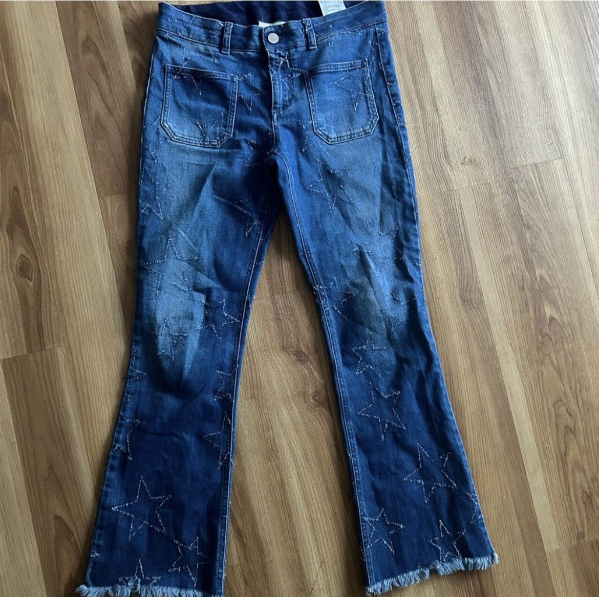 Stella McCartney Fringed Stars Skinny hotsell Kick Flair Jeans