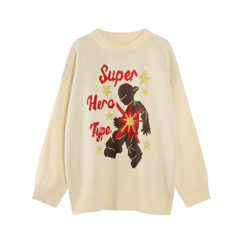 Vintage Men's Loose Casual Anime Cartoon Crew Neck Sweater Size US M / EU 48-50 / 2 - 1 Thumbnail