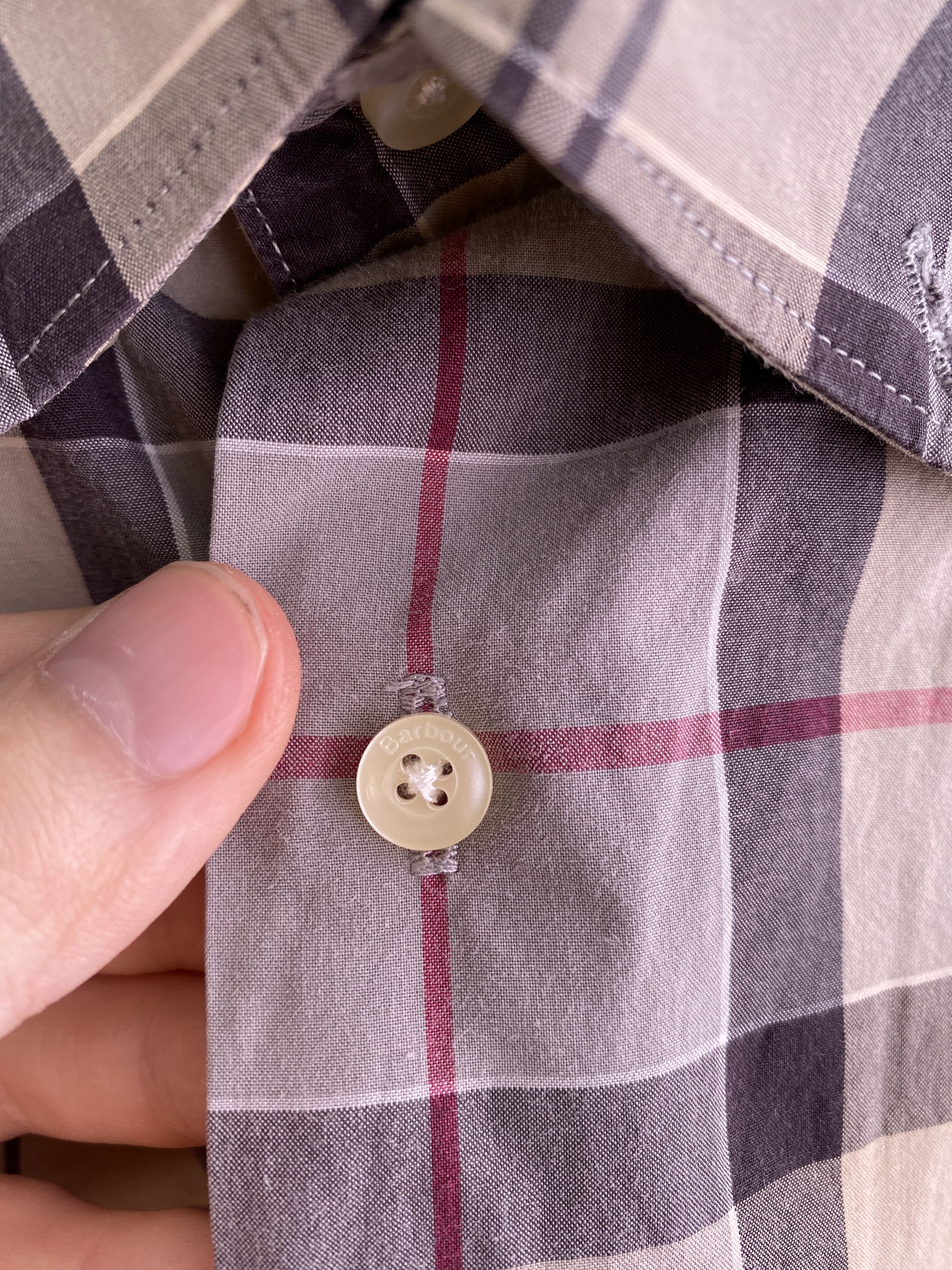 Barbour × Vintage Vintage Barbour Button Up long sleeve shirt Size US L / EU 52-54 / 3 - 5 Thumbnail