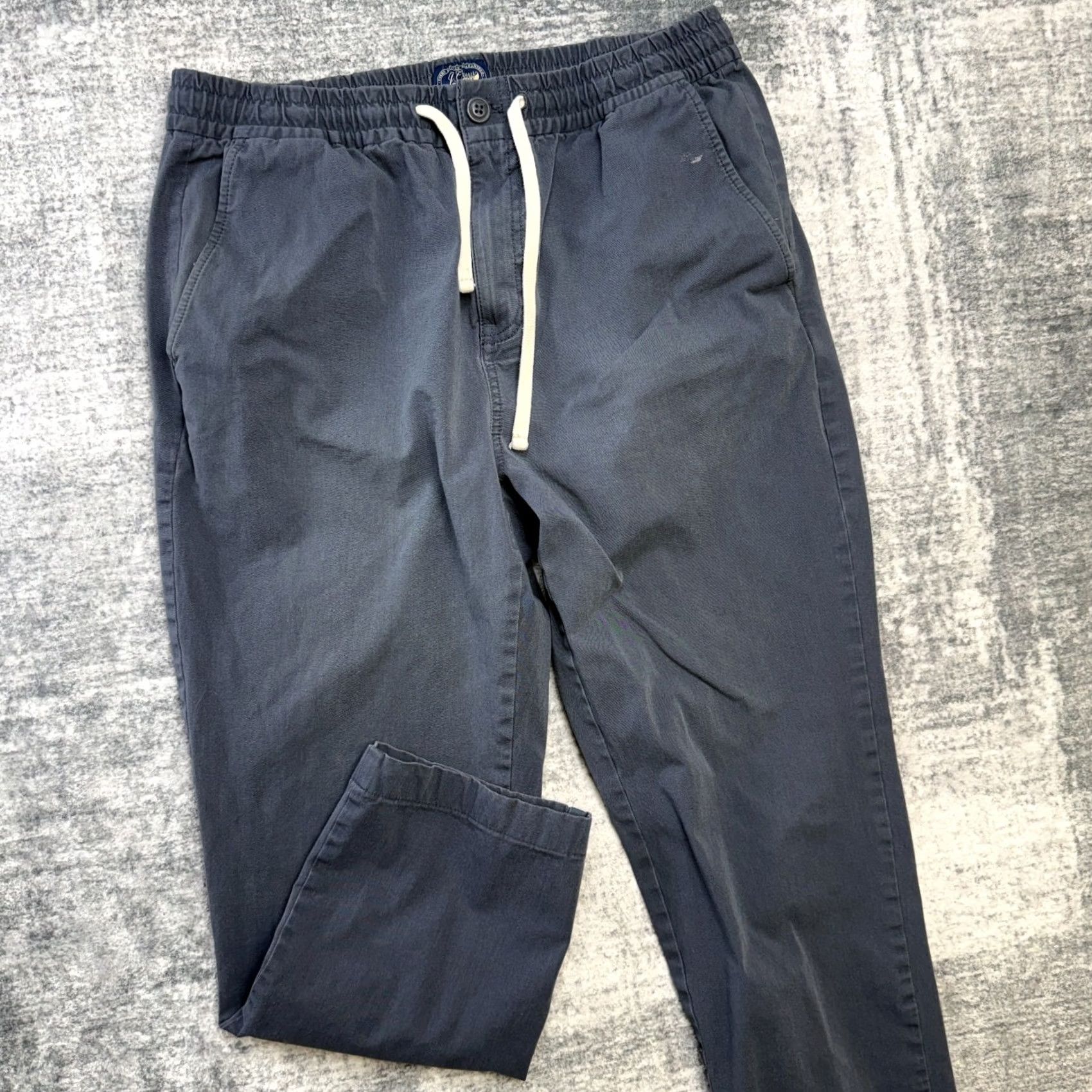 J.Crew J.CREW Dock Pants Slim Regular 30x24 Blue Corduroy Elastic Waist Drawstring Front Flat Front Pocket N/A Size US 31 - 2 Thumbnail
