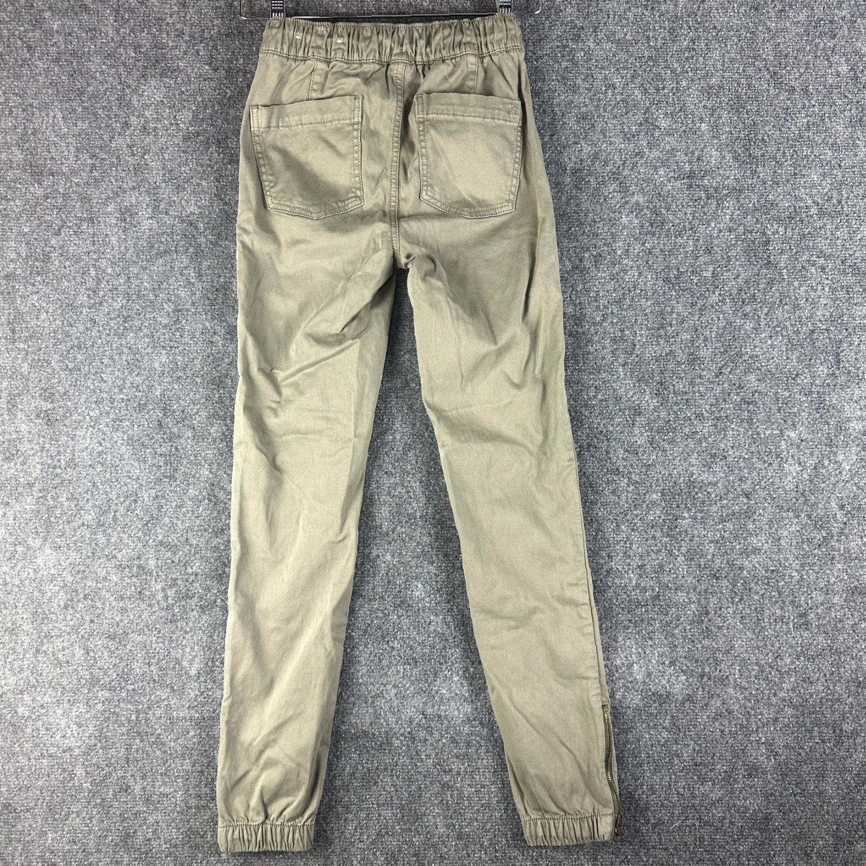 American Eagle Outfitters VINTAGE American Eagle Pants Womens 0 Khaki Green Cotton Stretch Tapered Leg Pockets Size 25" / US 0 / IT 36 - 6 Thumbnail