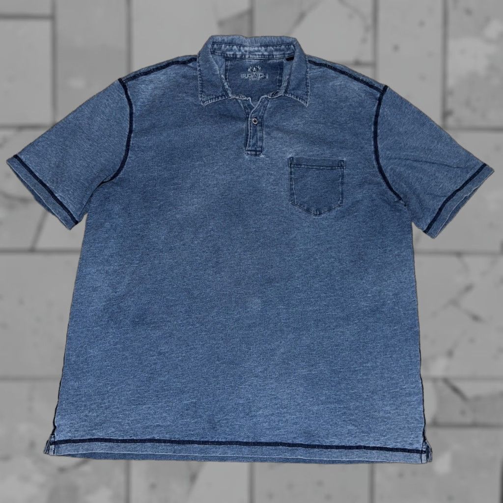 BUGATCHI VINTAGE Bugatchi Uomo Polo Shirt Mens 2XL Blue Size US XXL / EU 58 / 5 - 1 Thumbnail