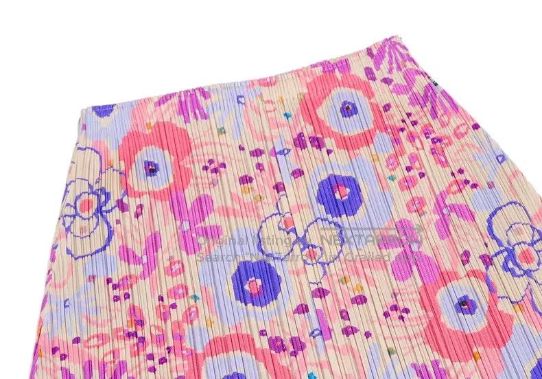 Issey Miyake Issey Miyake SIZE:3 Pink Midi Skirt Size 22" - 2 Thumbnail