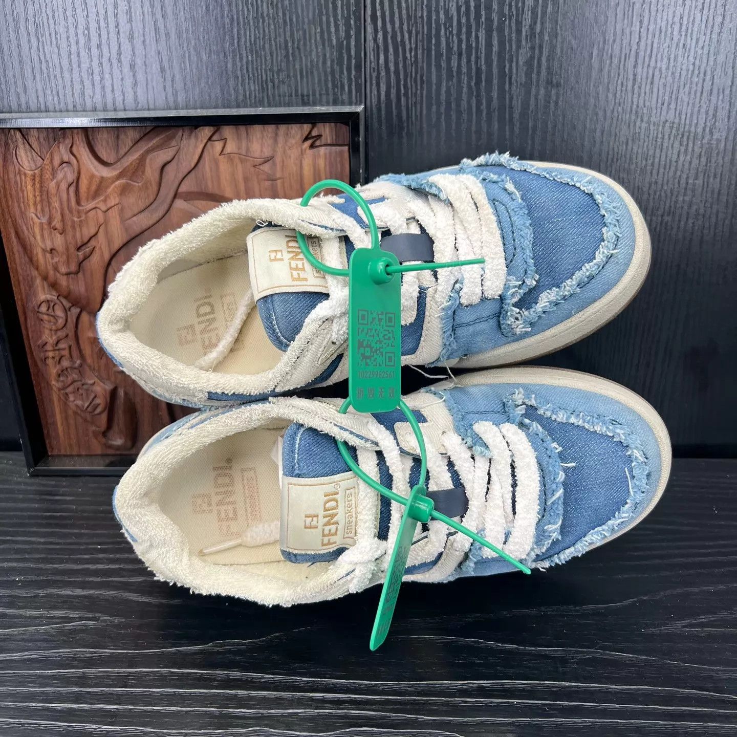 Fendi Fendi Match White & Blue Denim 36.5 (Mint) Size US 6 / IT 36 - 3 Thumbnail