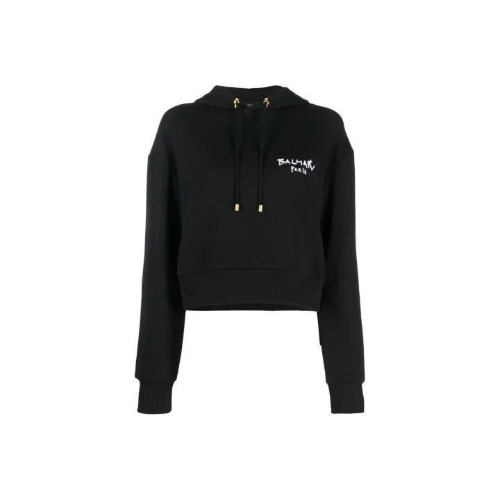 Balmain SS22 Logo Print Hooded Sweatshirt -2507