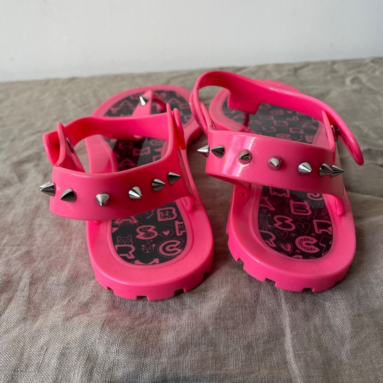 Marc Jacobs Marc Jacobs Pink Jelly Sandals Studded Ankle Strap Summer Sh Size US 10 / IT 40 - 3 Thumbnail