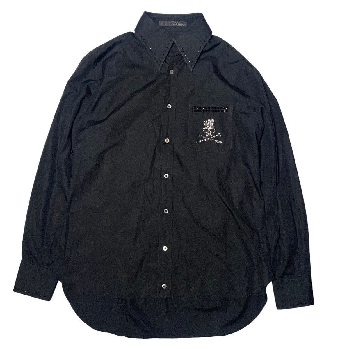 If Six Was Nine 2000's Roen Studded Skull Poem Shirts Size US L / EU 52-54 / 3 - 1 Thumbnail