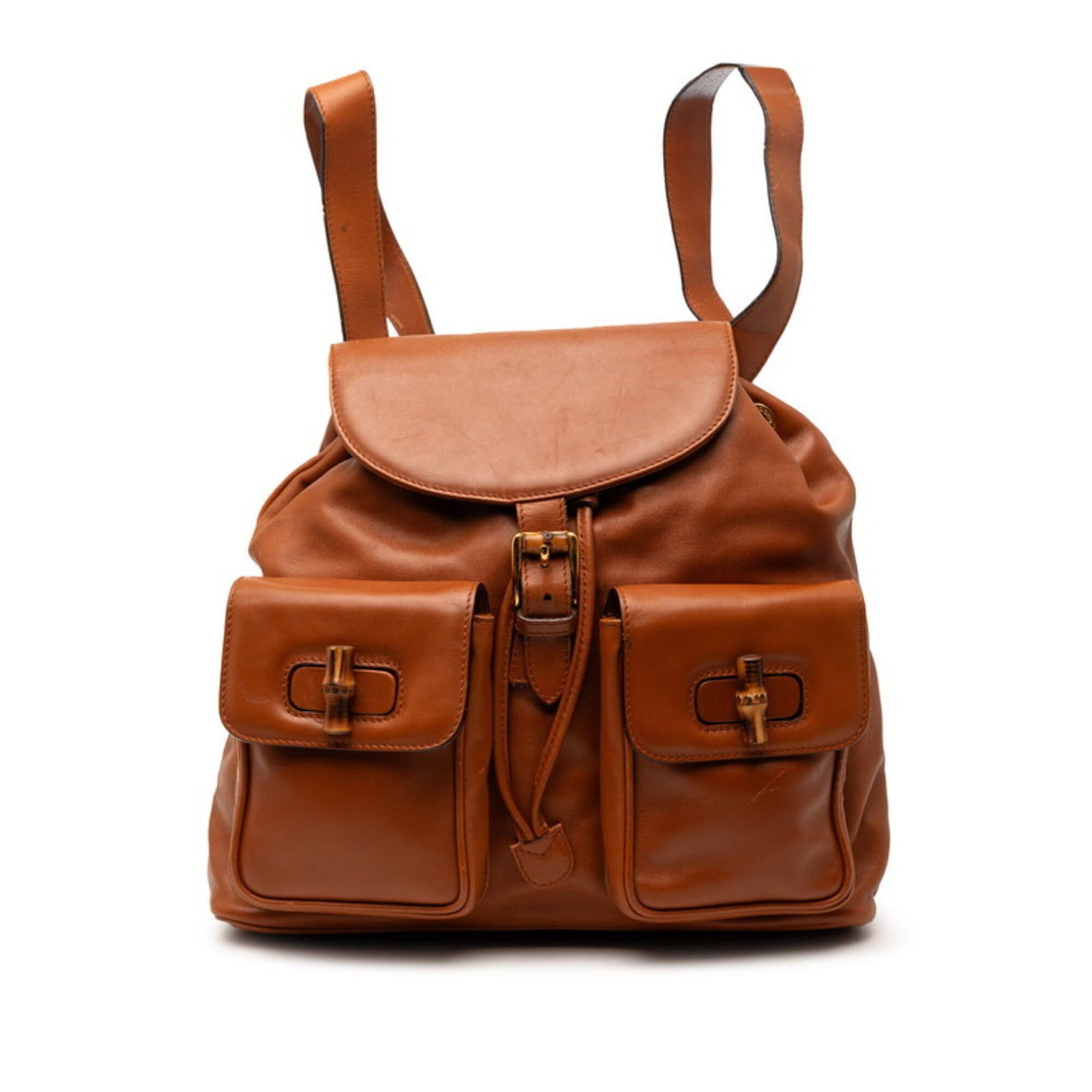 Gucci Gucci Bamboo Backpack Daypack Brown Leather Women's GUCCI Size ONE SIZE - 1 Thumbnail