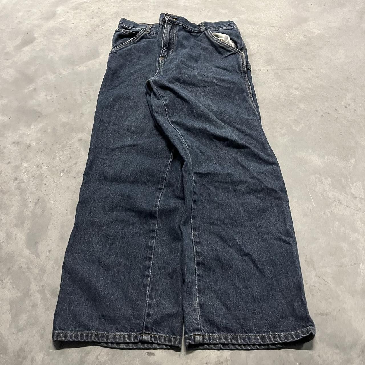 Carhartt Vintage Y2K/2000s Grunge Carpenter Dark Wash Denim Jeans! Size US 33 - 3 Thumbnail