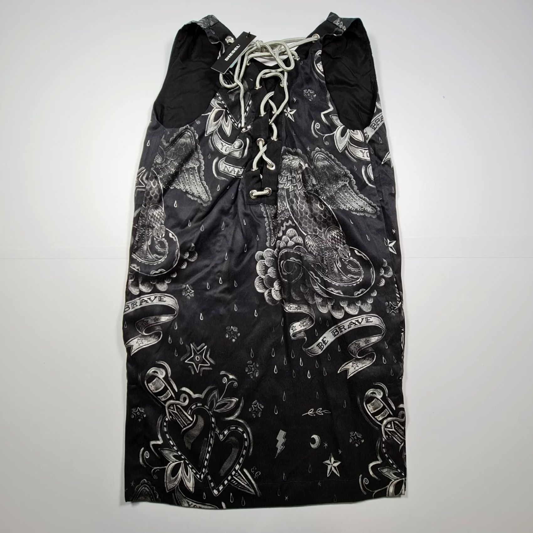 Diesel VINTAGE Diesel Womens Dress Black XS Sleeveless Knee Length Shift Dress Size XS / US 0-2 / IT 36-38 - 5 Thumbnail