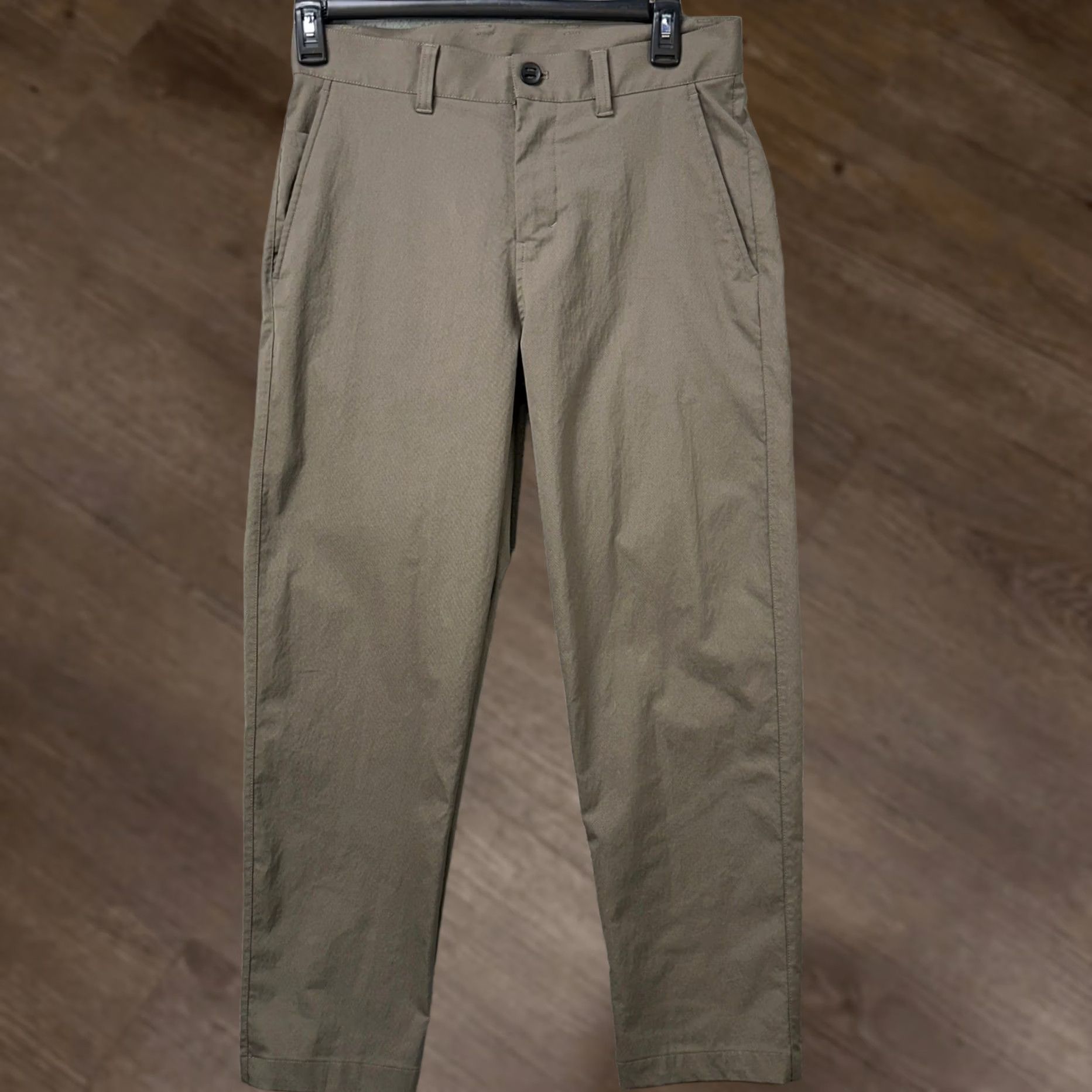 Lululemon Lululemon ABC Pants Slim Taper Khaki Beige Mens 30 Slim Fit 5-Pocket Polyester Elastomultiester Stretch EUC Size US 30 / EU 46 - 1 Thumbnail