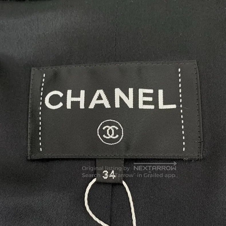 Chanel Chanel 23B black sheep wool lapel double-breasted long-sle Size XXS / US 00 / IT 34 - 5 Thumbnail