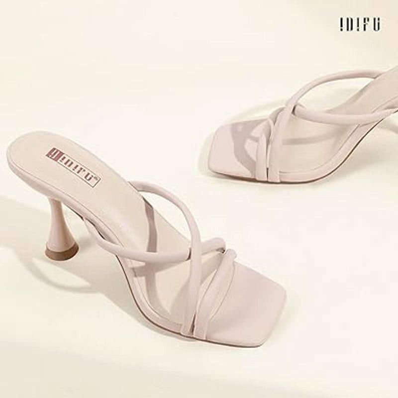 Other Idifu Women's Size 9 Pinkish Tan Open Toe Strappy Heels Size US 9 / IT 39 - 3 Thumbnail
