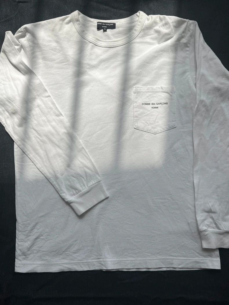 Comme des Garcons Comme Des Garcons White round neck long sleeved T-shirt Size US S / EU 44-46 / 1 - 1 Thumbnail
