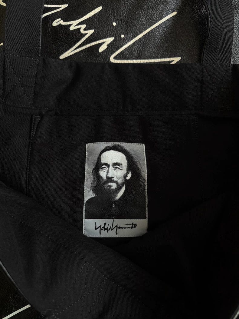 Yohji Yamamoto Yohji Yamamoto Yohji Yamamoto Black Leather Tote Bag Size ONE SIZE - 4 Thumbnail