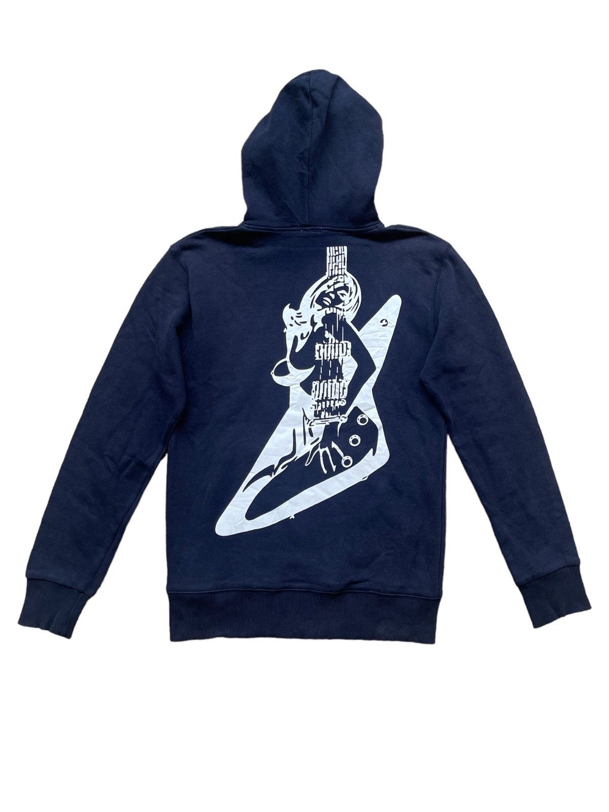 image of 1990S Hysteric Glamour Guitar Iconic Woman Hoodie in Navy, Men's (Size Medium)