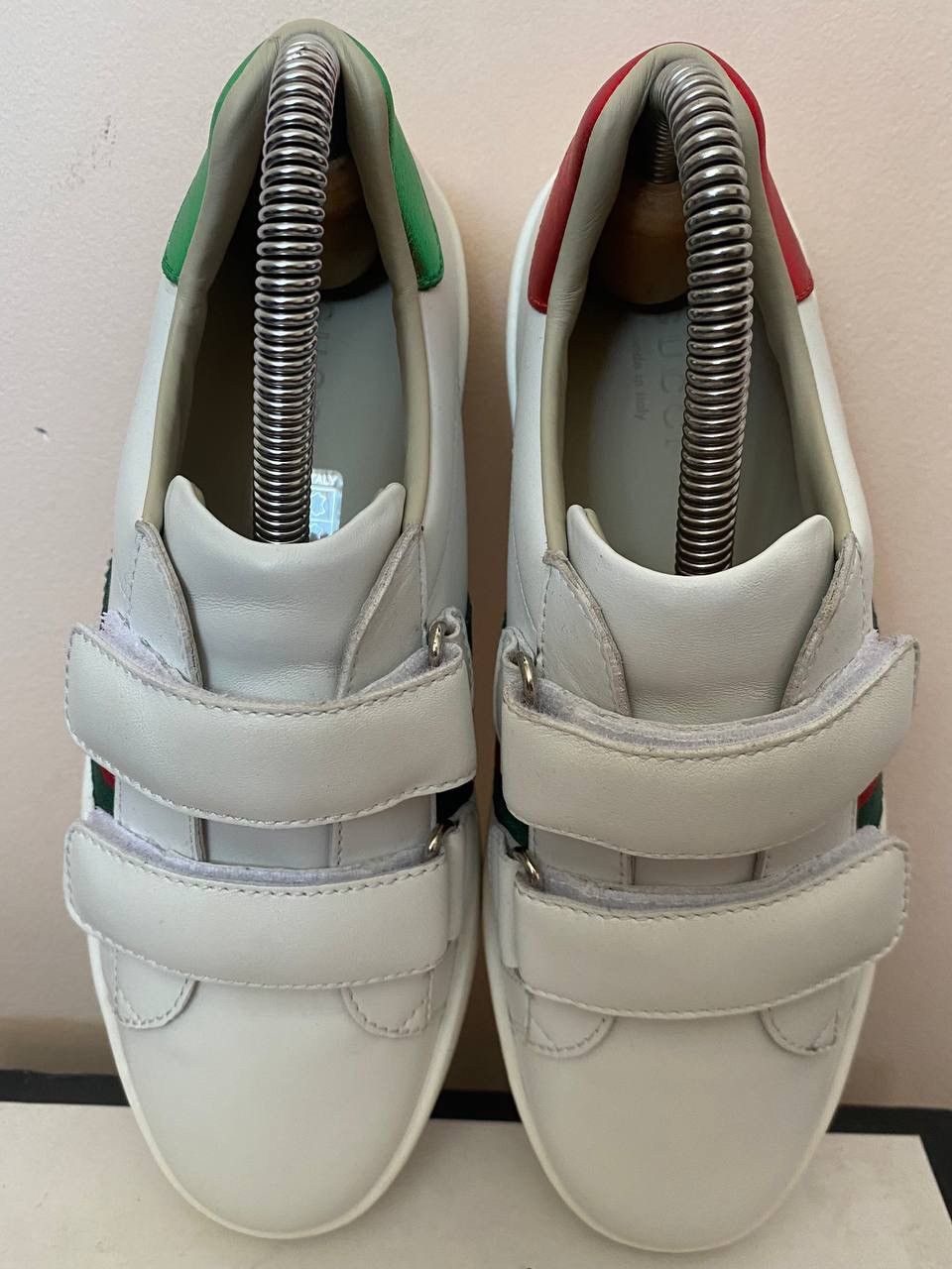 Gucci Gucci Kids ACE Leather Velcro Sneakers Size US 5 / EU 37 - 9 Thumbnail