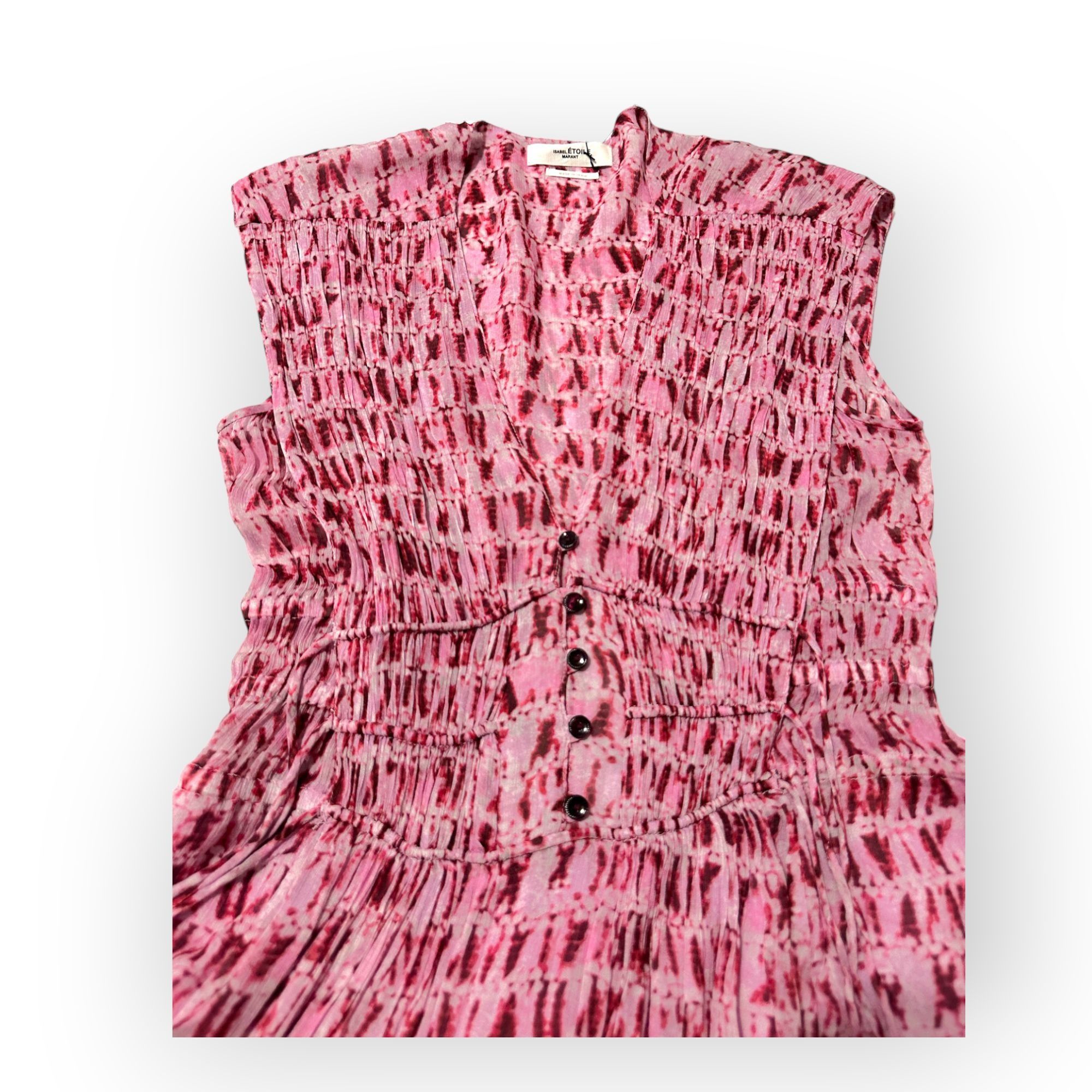 Isabel Marant Etoile Isabel Marant Etolie Segun Tie Dye Mini Dress In Red, Size Size XS / US 0-2 / IT 36-38 - 7 Thumbnail