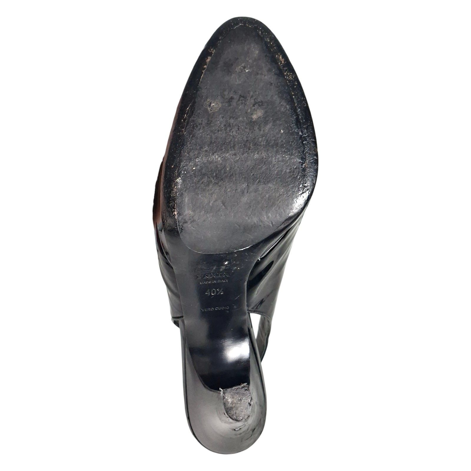 Prada Prada Patent Leather Slingback Platform Pumps Embroidered Size US 9.5 / IT 39.5 - 9 Thumbnail