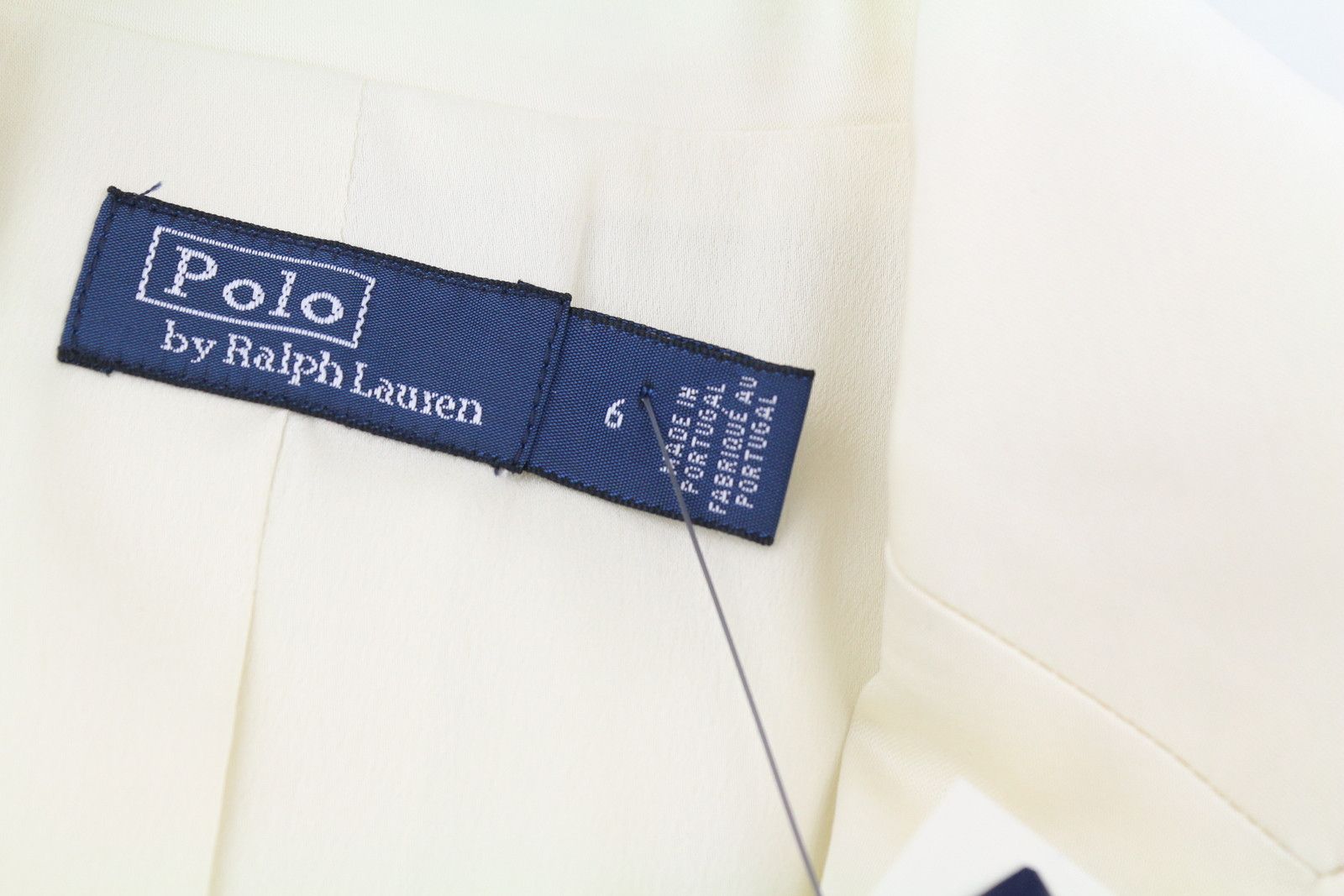 Polo Ralph Lauren S White Wool Blend Cropped Peak Lapel Blazer 84686 Size S / US 4 / IT 40 - 9 Thumbnail