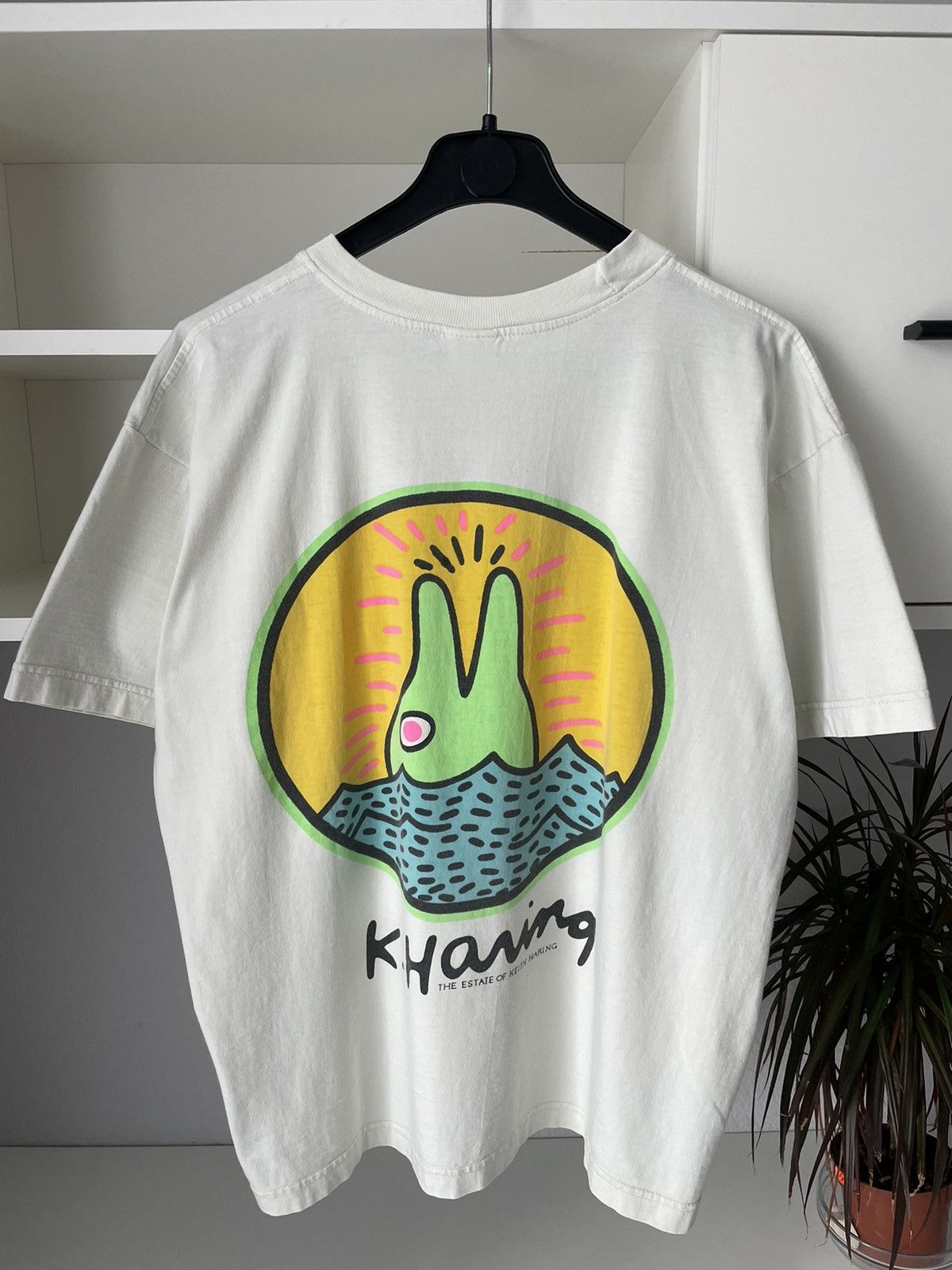 Keith Haring × Vintage 90s Vintage Keith Haring T-Shirt Bunny Printed Tee Size US L / EU 52-54 / 3 - 3 Thumbnail