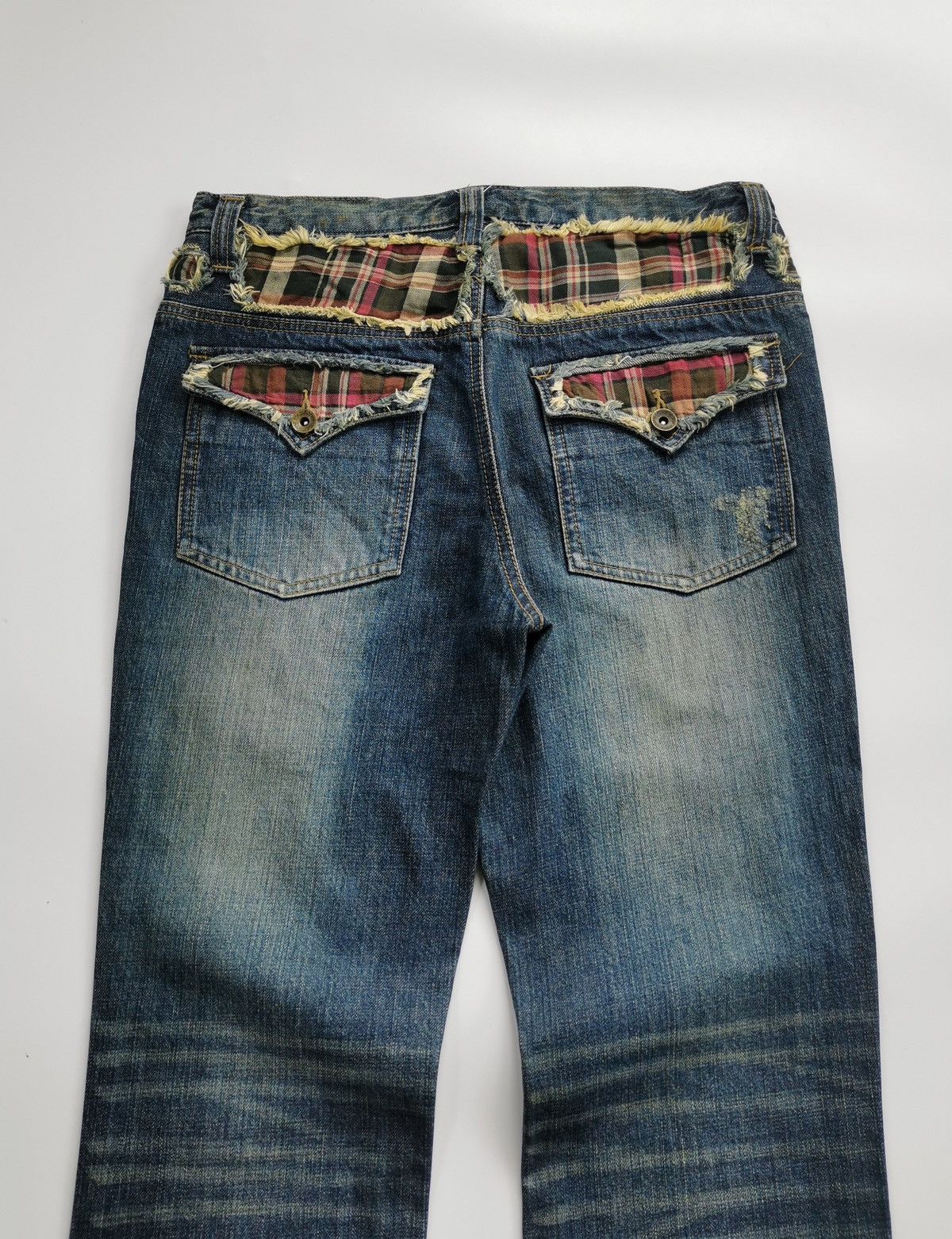 Japanese Brand Plaid Patch Beach Sound Japan Jeans Size US 30 / EU 46 - 6 Thumbnail