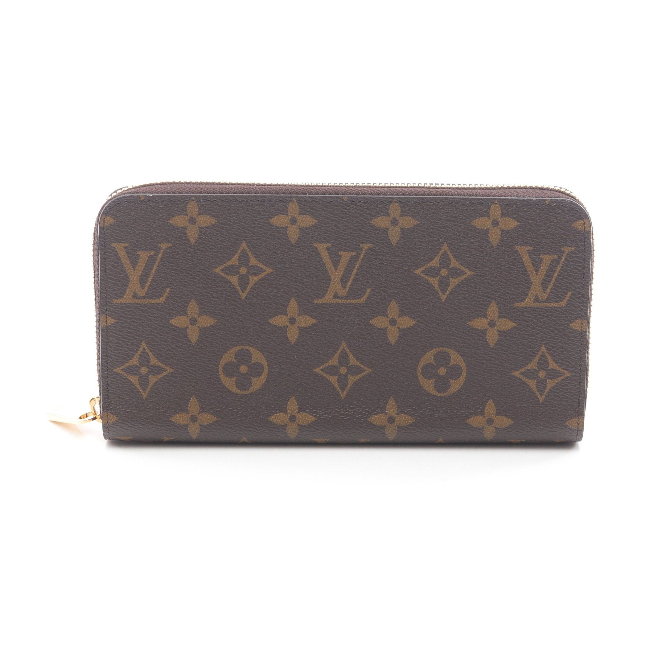 Louis Vuitton Zippy Wallet Monogram Fuchsia Round Zipper Long Brown Pink Purple