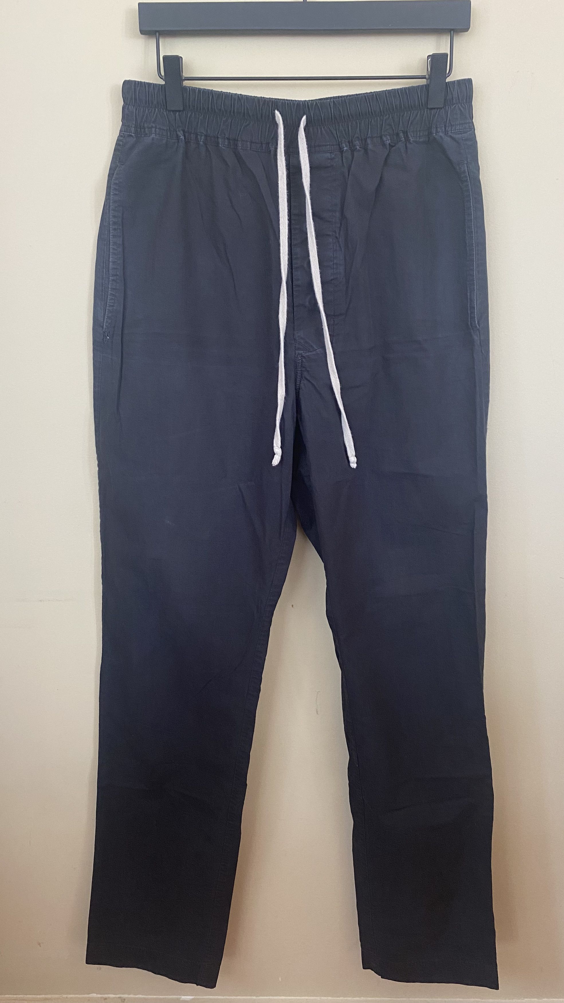 Rick Owens Rick Owens Drawstring Slim Poplin Astaires Long Pant Black Size US 36 / EU 52 - 1 Thumbnail