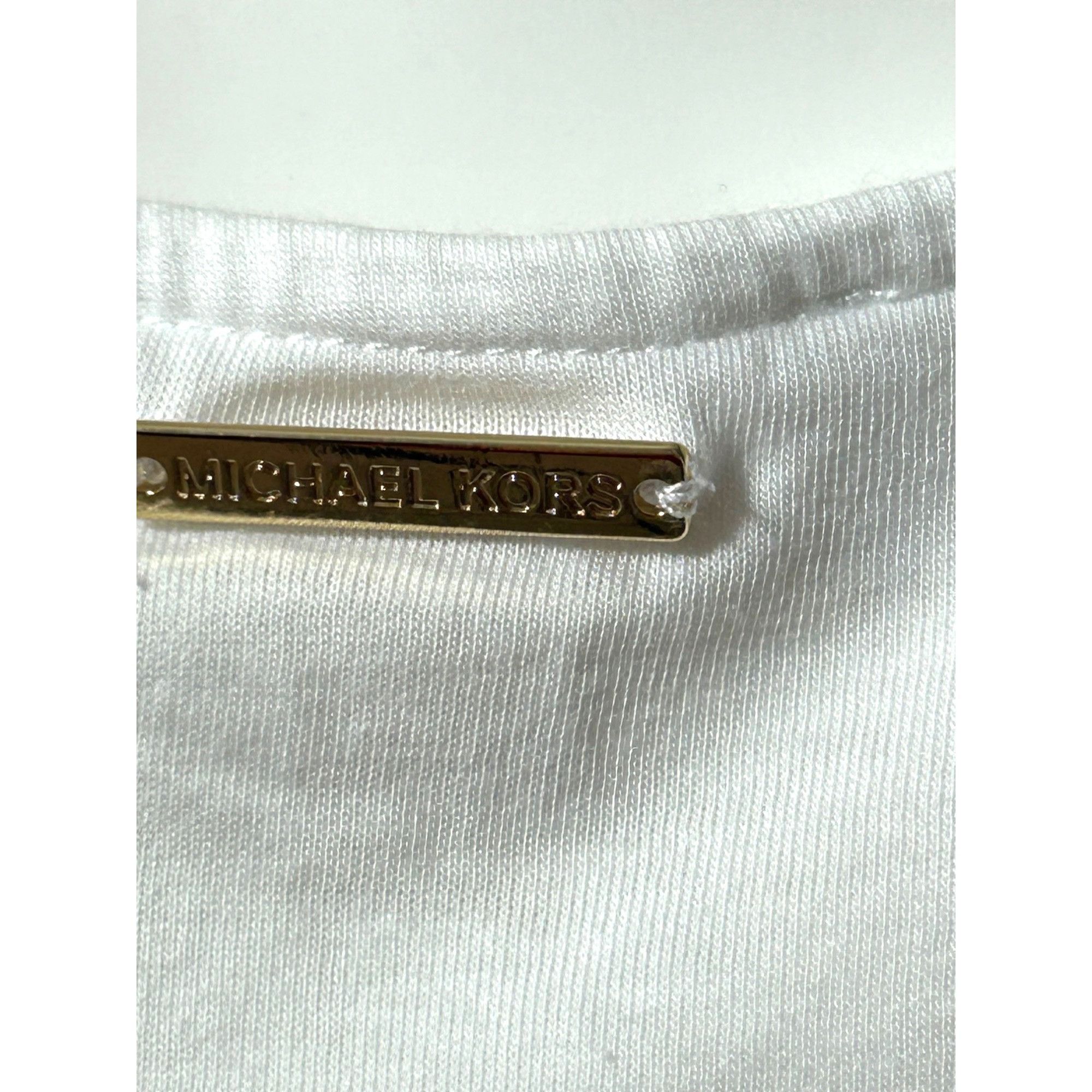 Michael Kors Michael Kors Women’s Top M White Short Sleeve Cold Shoulder Size M / US 6-8 / IT 42-44 - 10 Thumbnail