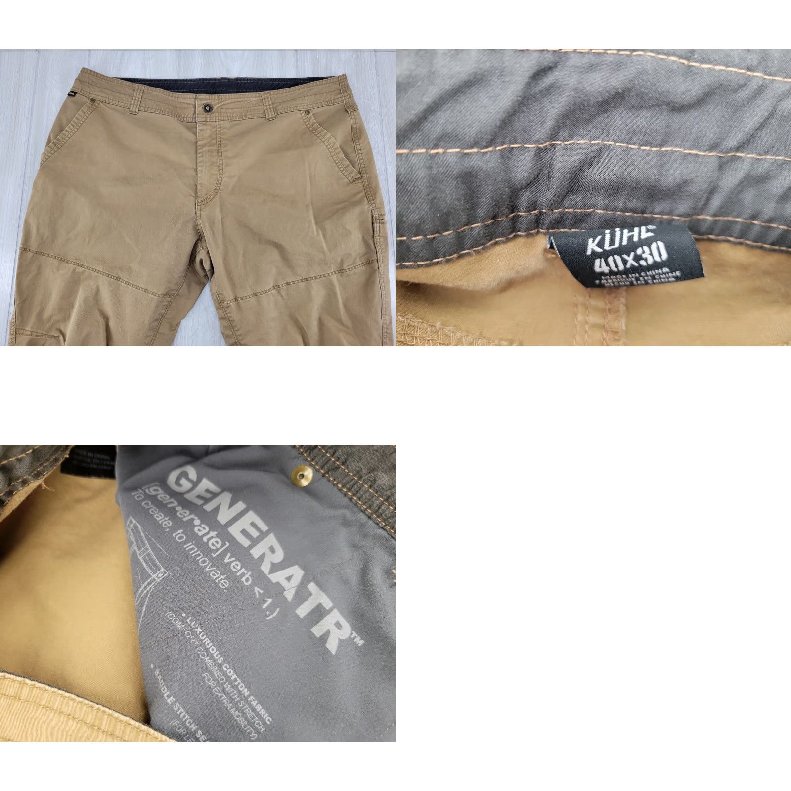 Vintage Kuhl Generatr Hiking Pants Tan 40x30 Brown Size US 40 / EU 56 - 8 Thumbnail