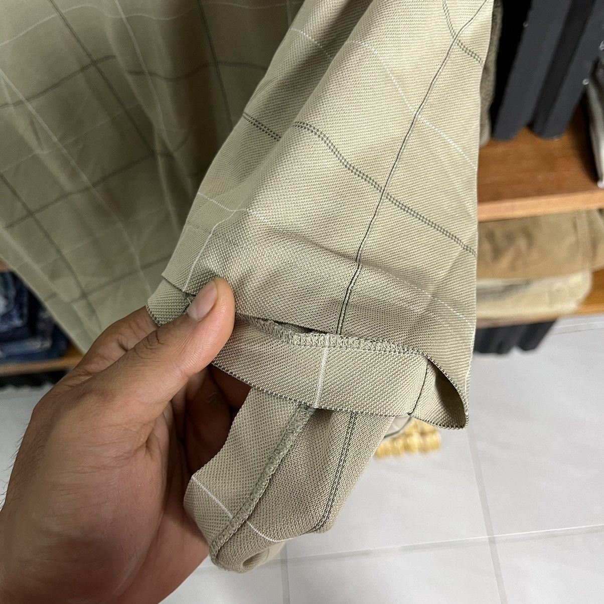 Vintage × Yves Saint Laurent 90’s Ysl Pour Homme Square Striped Polos Size US L / EU 52-54 / 3 - 8 Thumbnail
