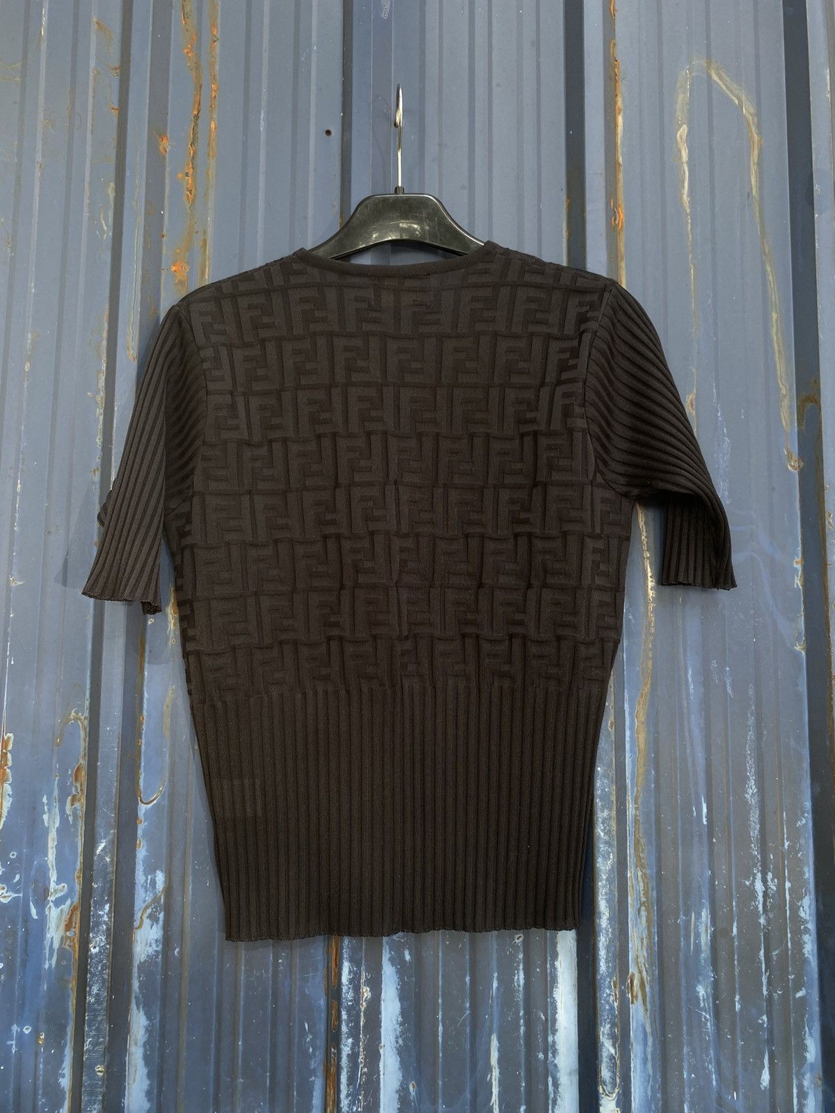 Fendi Fendi Jeans FF Monogram V Neck Shirt Size S / US 4 / IT 40 - 2 Thumbnail