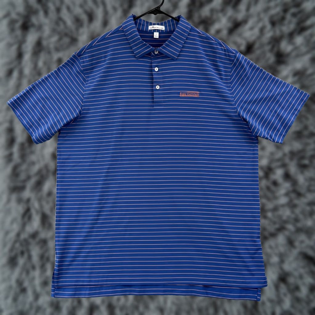 Peter Millar Peter Millar Polo Shirt XL Blue Striped Short Sleeve Golf Preppy Mens Shirt Size US XL / EU 56 / 4 - 1 Thumbnail
