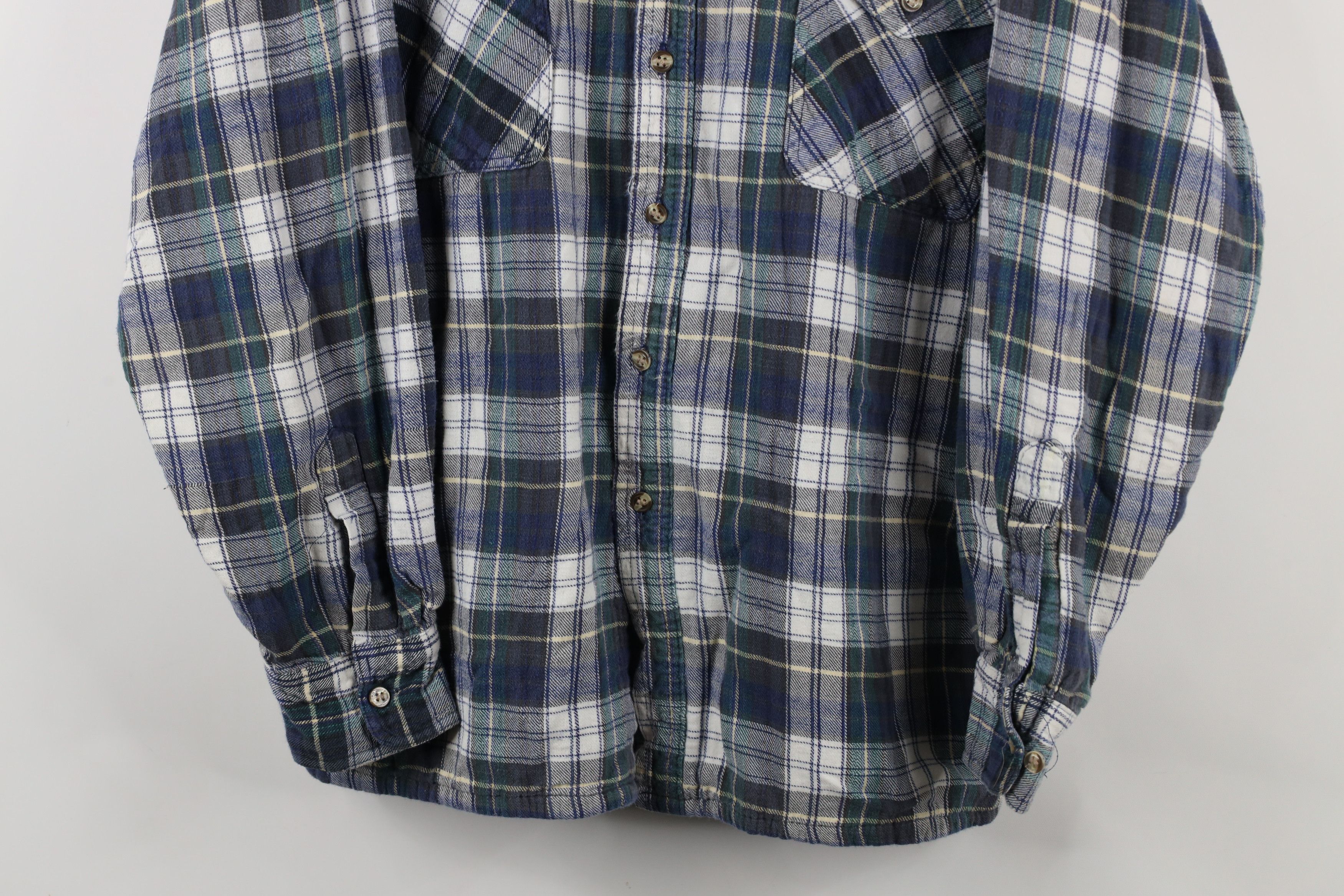 Vintage Vintage 90s Streetwear Lined Flannel Button Shirt Jacket Size US L / EU 52-54 / 3 - 3 Thumbnail