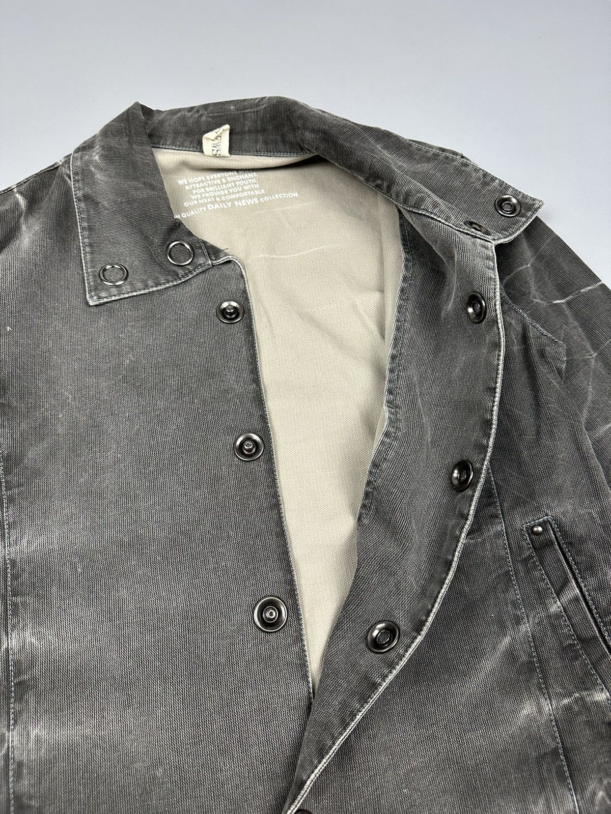 Japanese Brand Japanese Daily News Whiskered Denim Jacket Size US M / EU 48-50 / 2 - 7 Thumbnail