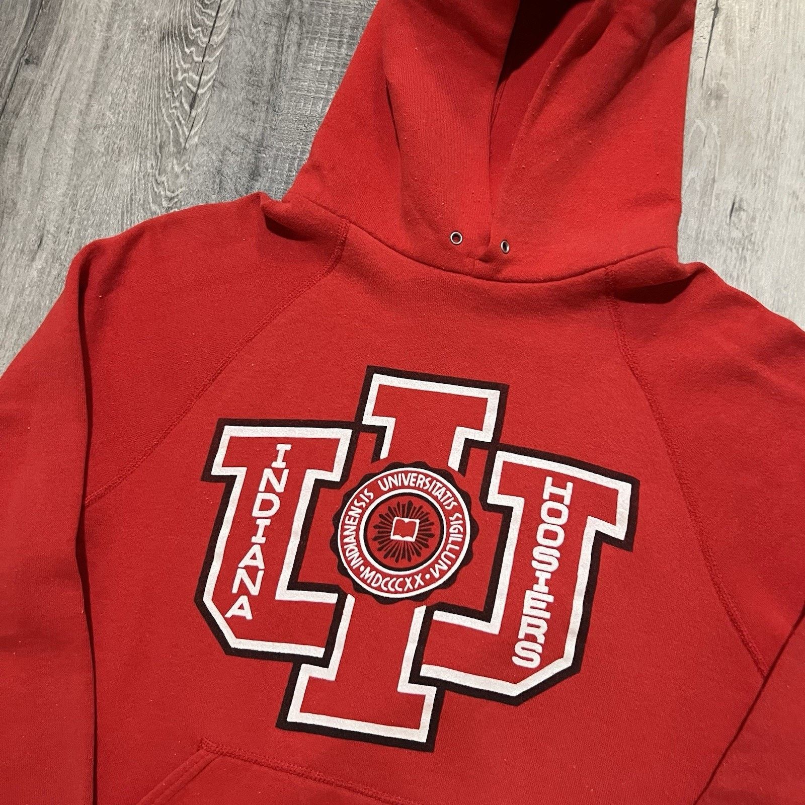 Other VTG University Of Indiana Hoodie Red 80s Hoosiers College S Size US S / EU 44-46 / 1 - 3 Thumbnail