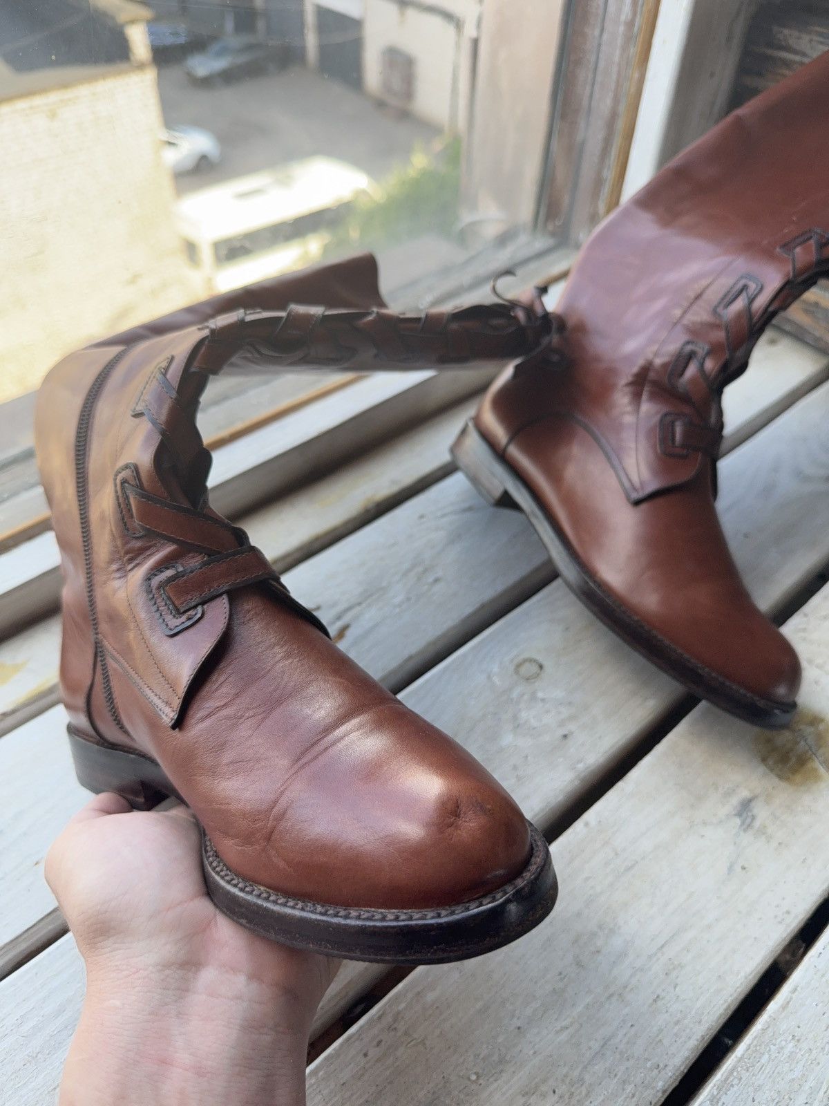 Bally Luxury 00s Bally Vintage Cowgirl Western High Boots 36 1/2 Size US 6 / IT 36 - 11 Thumbnail