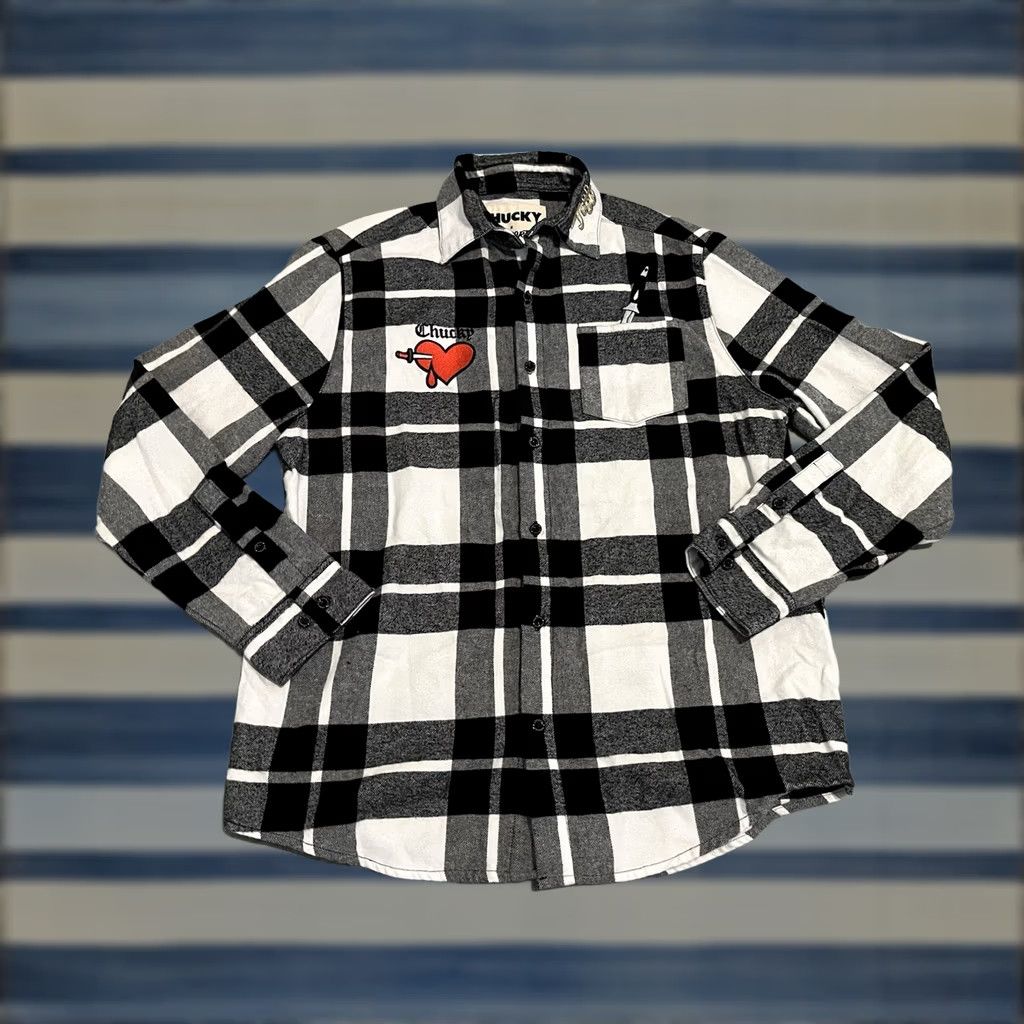 Vintage Cakeworthy Chucky Plaid Flannel Shirt Button-Up Size US M / EU 48-50 / 2 - 1 Thumbnail