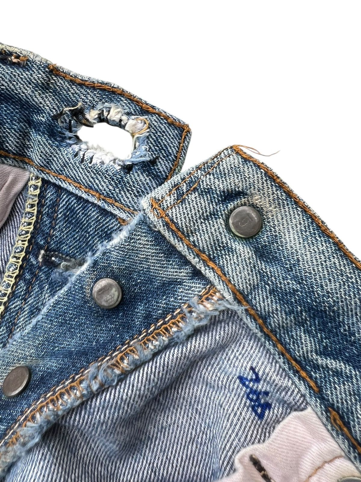 Levi's True 60s 70s Levi’s 501 Big E Distress Denim Selvedge Jeans Size US 30 / EU 46 - 22 Thumbnail