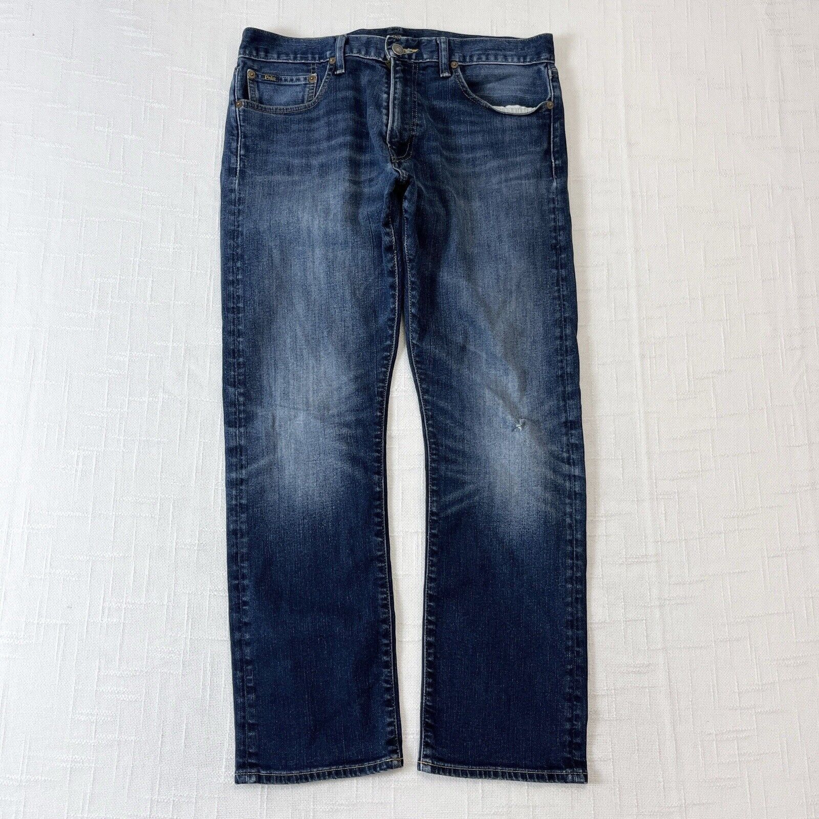 Polo Ralph Lauren Polo Ralph Lauren Jeans 33x29 Varick Slim Straight Whiskered Size US 33 - 1 Thumbnail