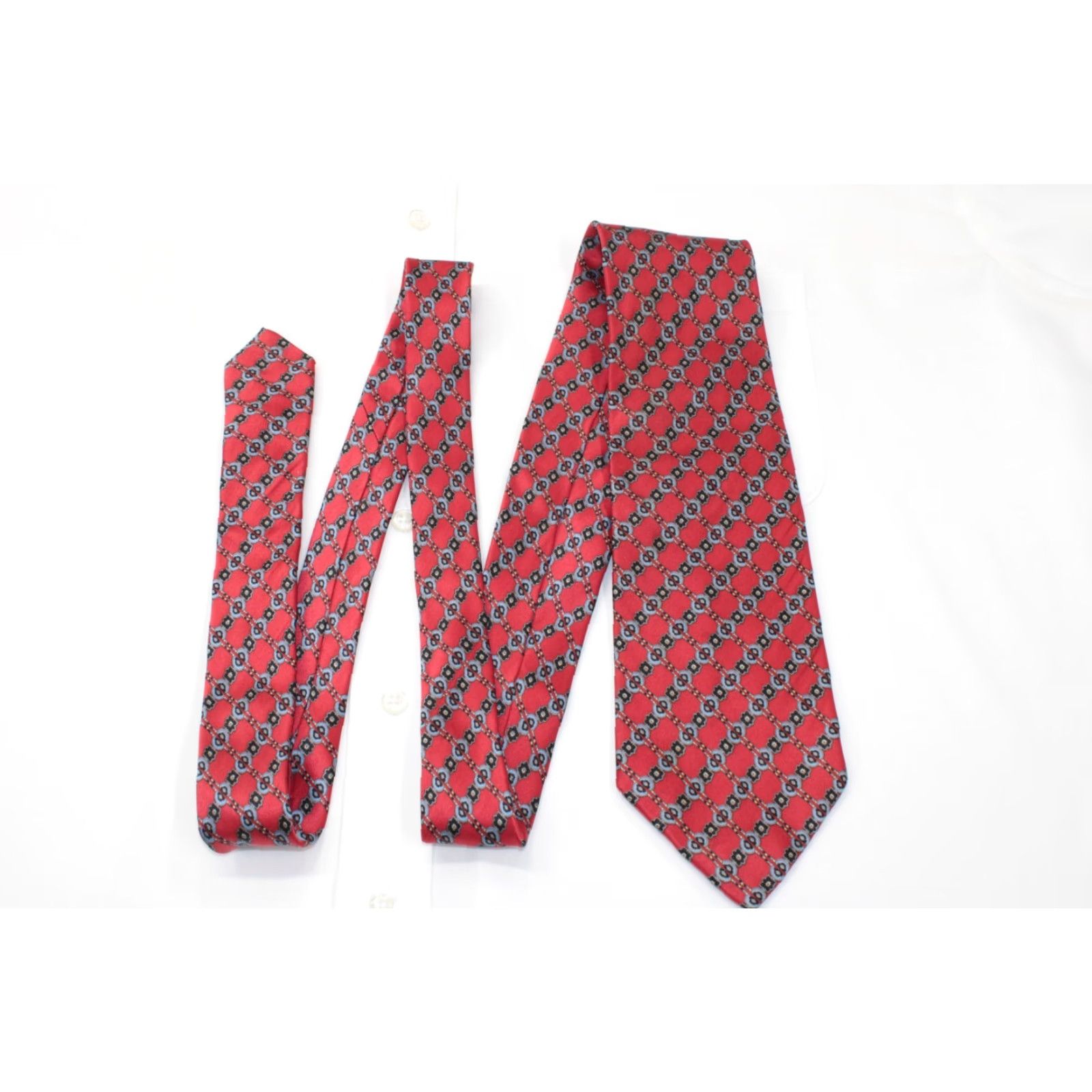 Stefano Ricci Stefano Ricci Necktie Silk Red X-Long Men's Geometric Italy Designer Stylish Size ONE SIZE - 2 Thumbnail