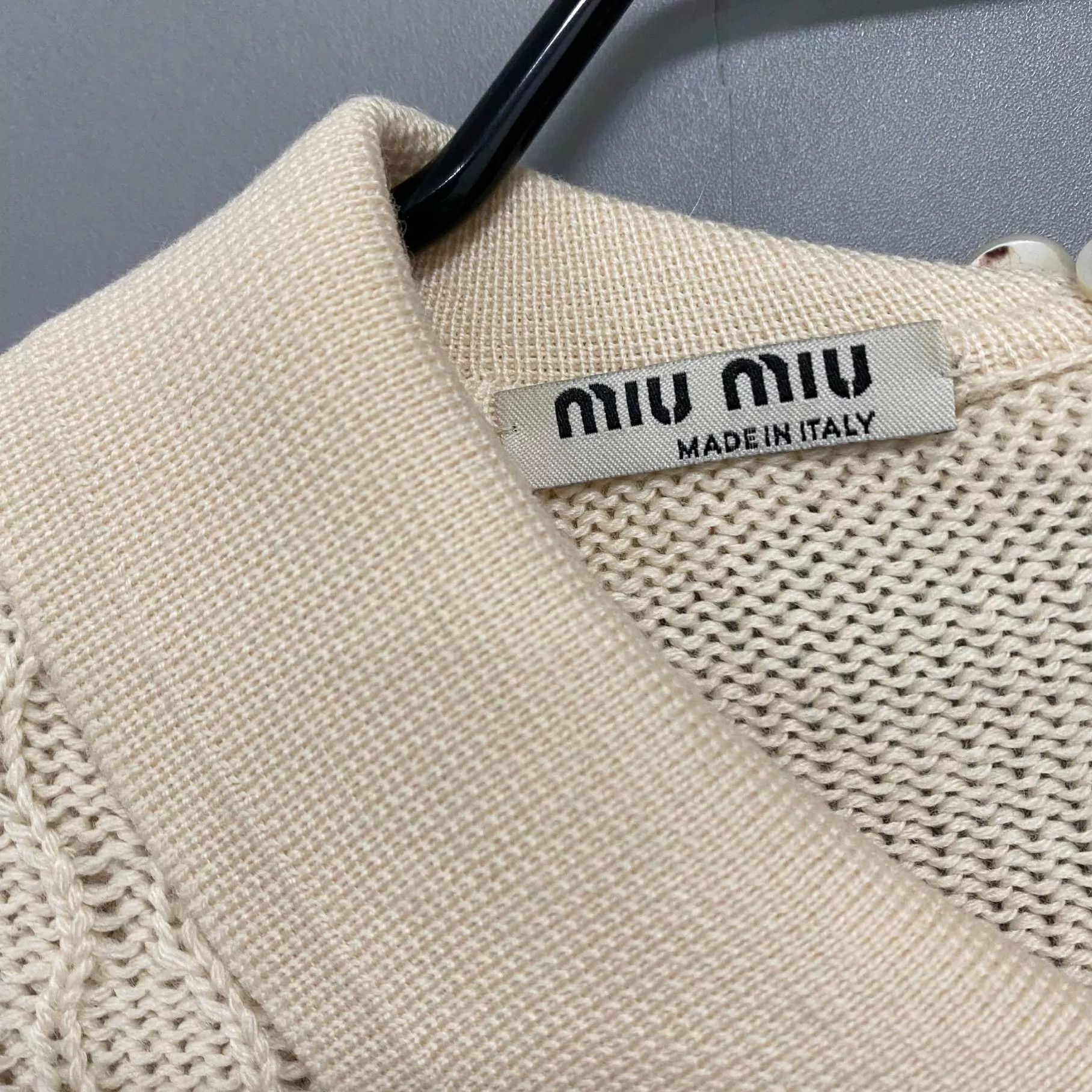 Miu Miu MIU MIU Light Collared Knit Sweater Size S / US 4 / IT 40 - 4 Thumbnail