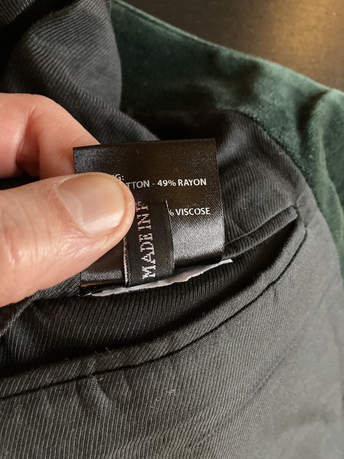 Haider Ackermann FW18 Green Velvet Vest 48 Size 38R - 6 Thumbnail