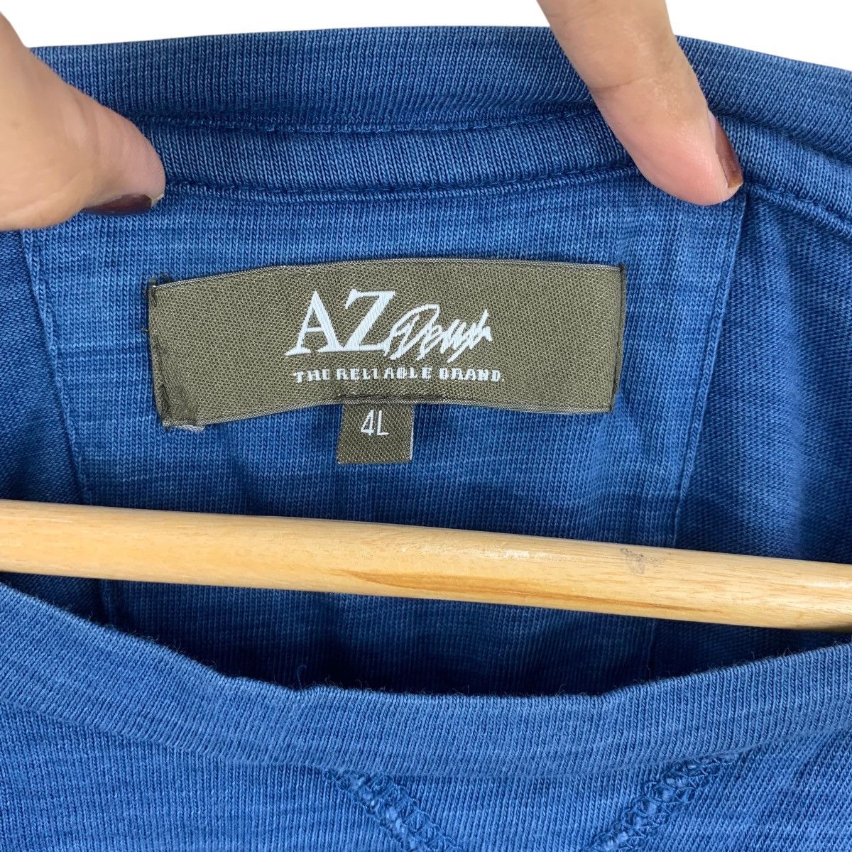 Other AZUL JAPAN Natural Pure Indigo Dye Baggy Tee Shirt Top Size 3XL / US 20-22 - 7 Thumbnail