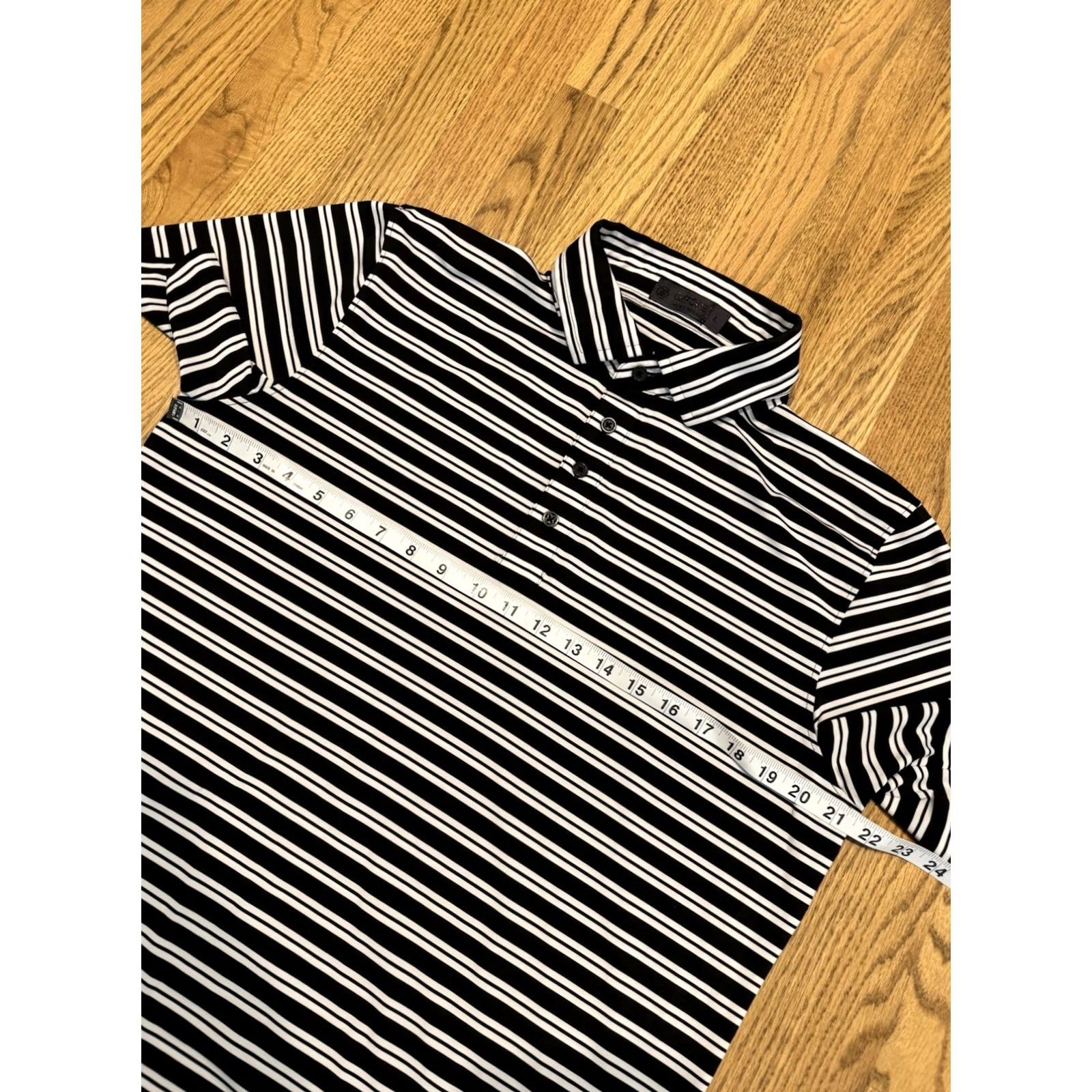 G/FORE G/FORE Polo Shirt Men's L Striped Black White Stretch Performance Golf Shirt Ladies? (Note: "Ladies?" is not in original; omit) Size US L / EU 52-54 / 3 - 4 Thumbnail