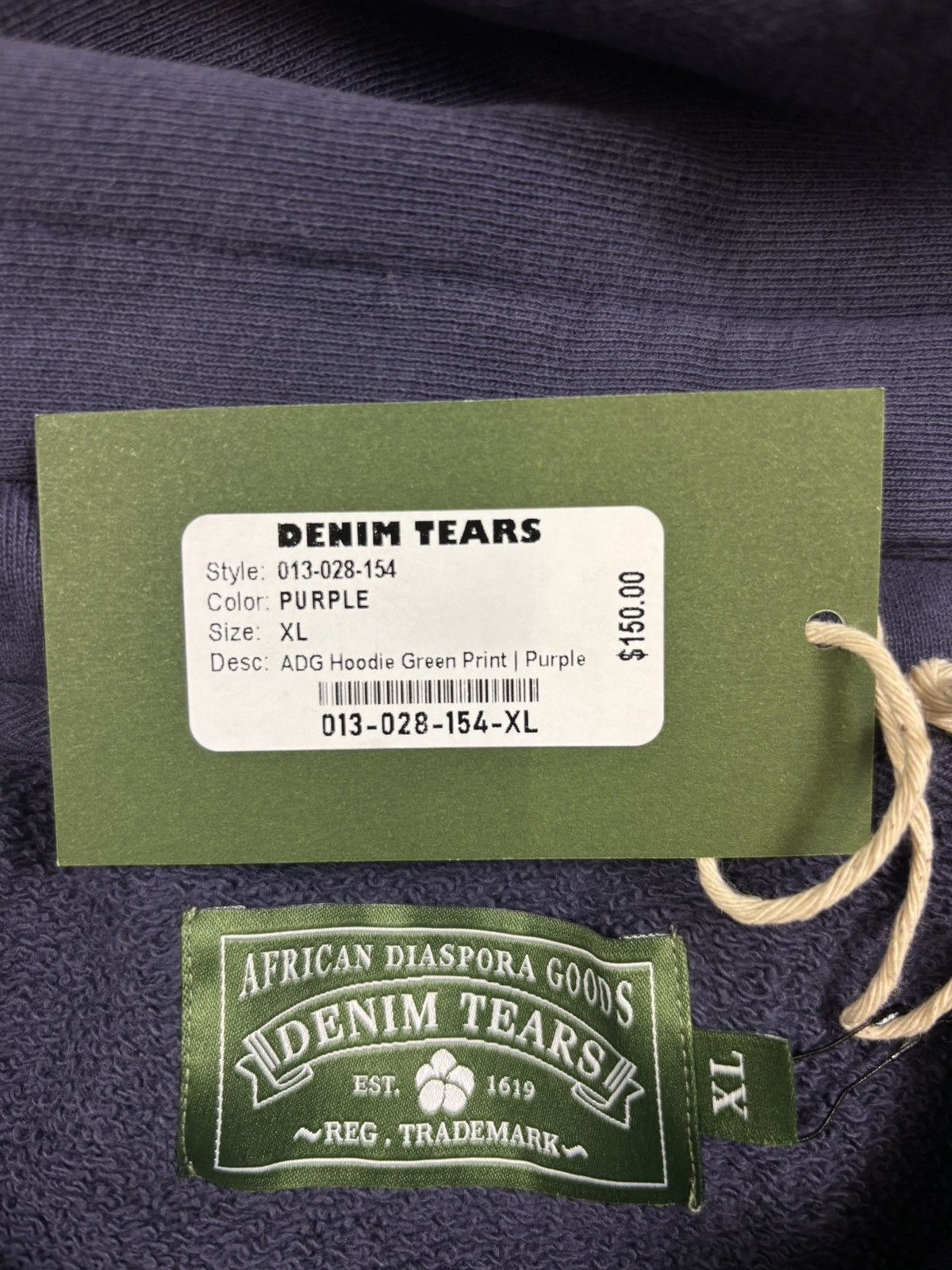 DENIM TEARS Denim Tears ADG Hoodie, Purple Size US XL / EU 56 / 4 - 6 Thumbnail